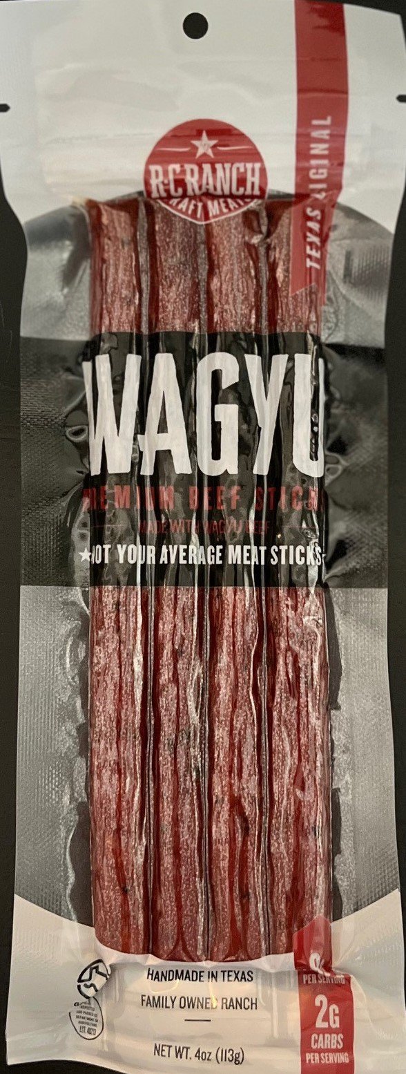 RC Ranch 8g Protein Wagyu Beef Sticks Texas Original Shop Jerky at