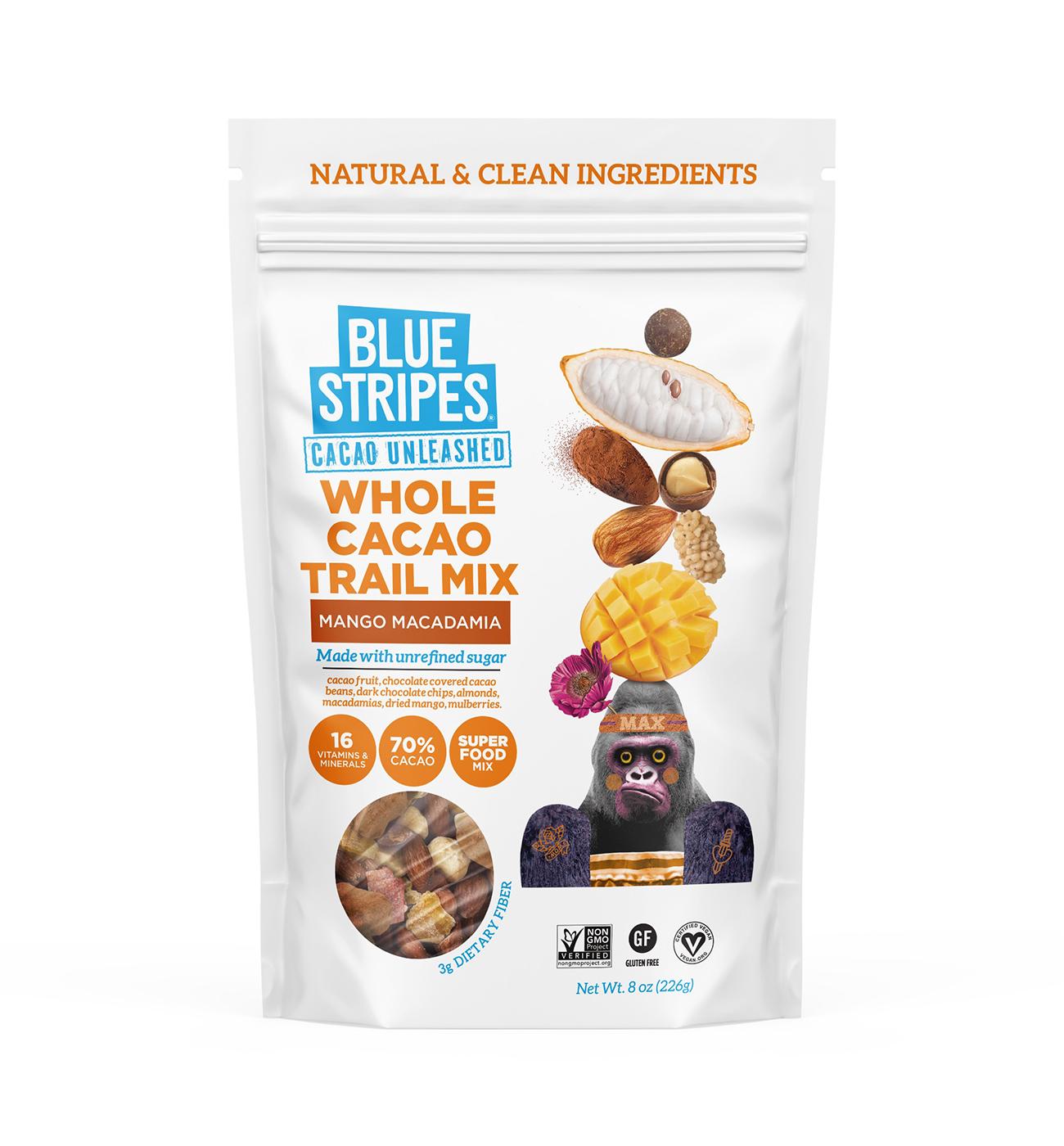 Blue Stripes Whole Cacao Trail Mix - Mango Macadamia; image 1 of 2