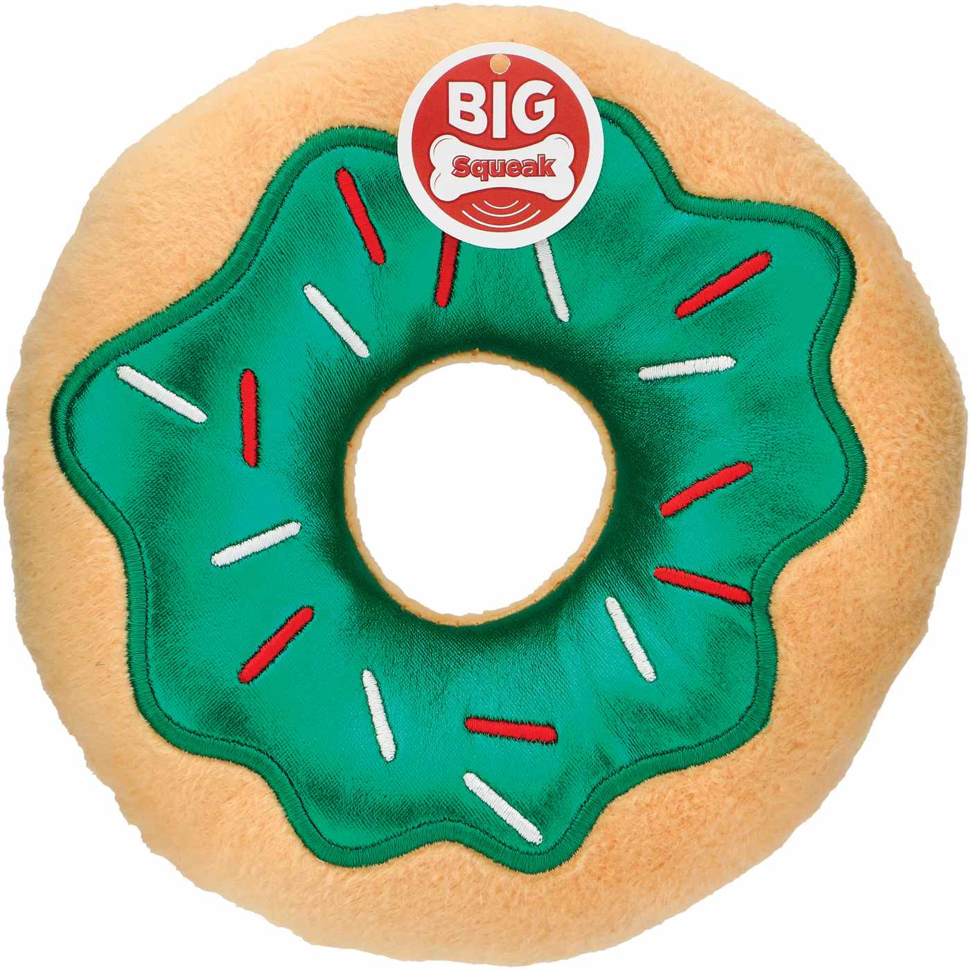 Woof & Whiskers Plush Dog Toy - Christmas Donut; image 1 of 2