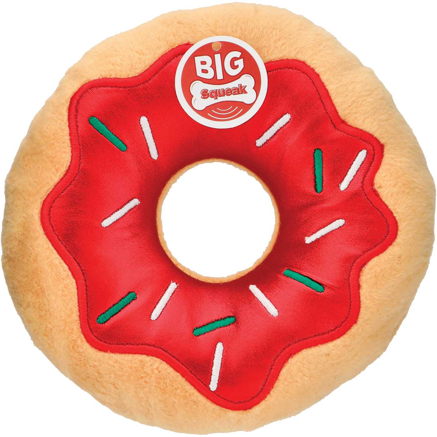 Woof & Whiskers Plush Dog Toy - Christmas Donut; image 2 of 2