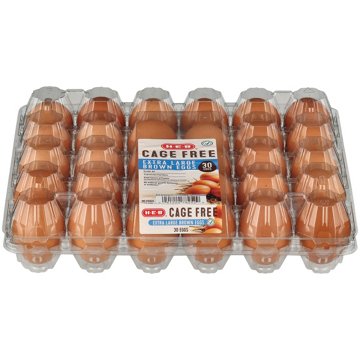 H-E-B Grade AA Cage Free Extra Large Brown Eggs, 30 ct