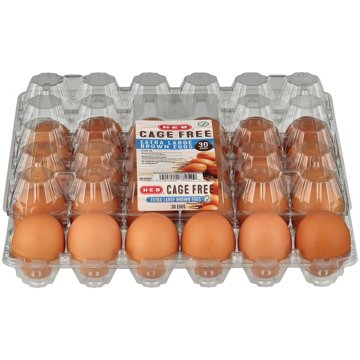 H-E-B Grade AA Cage Free Extra Large Brown Eggs, 30 ct