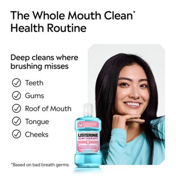 Listerine Gum Therapy Anti-Gingivitis Mouthwash - Glacier Mint, 33.8 oz