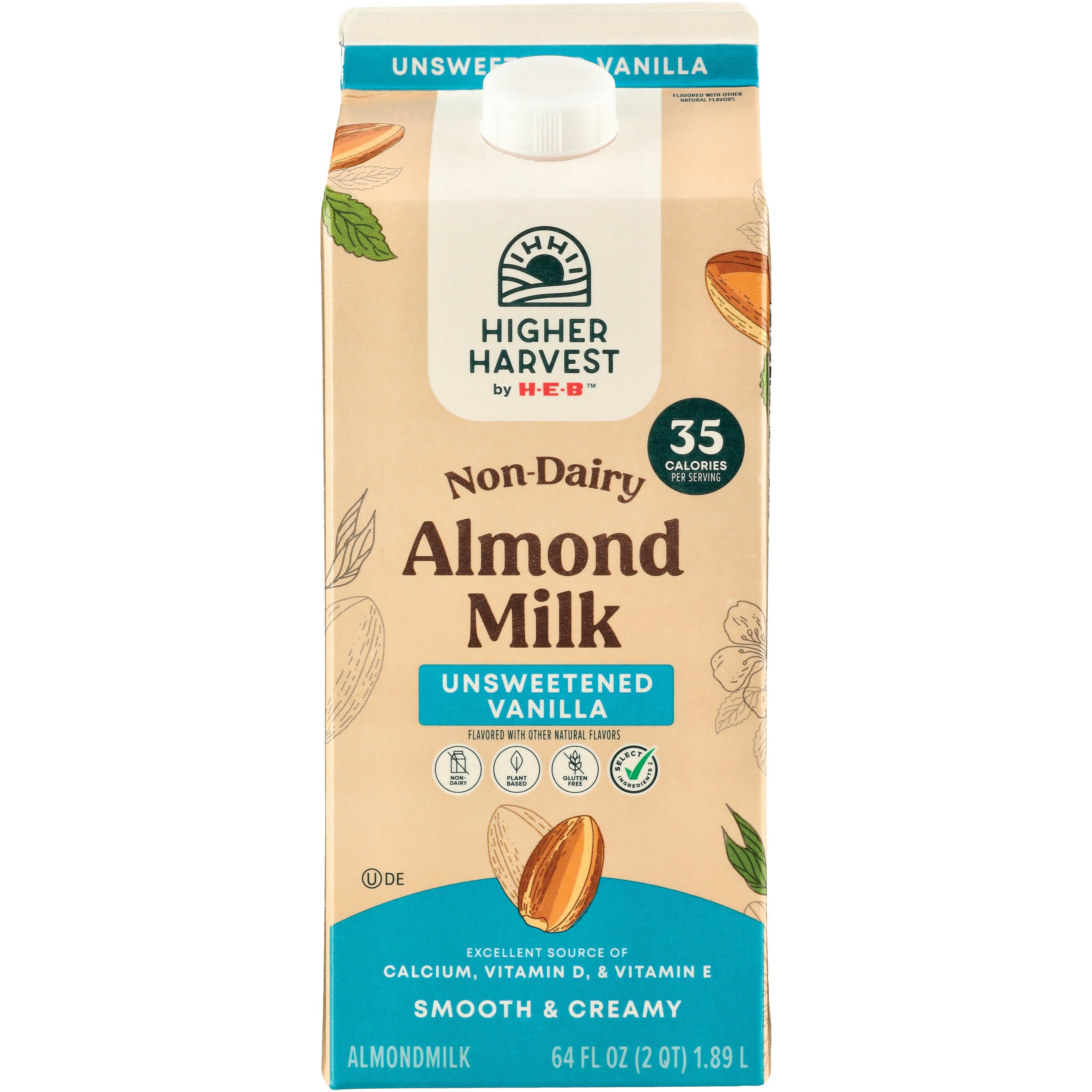 Higher Harvest by HEB NonDairy Almond Milk Unsweetened Vanilla