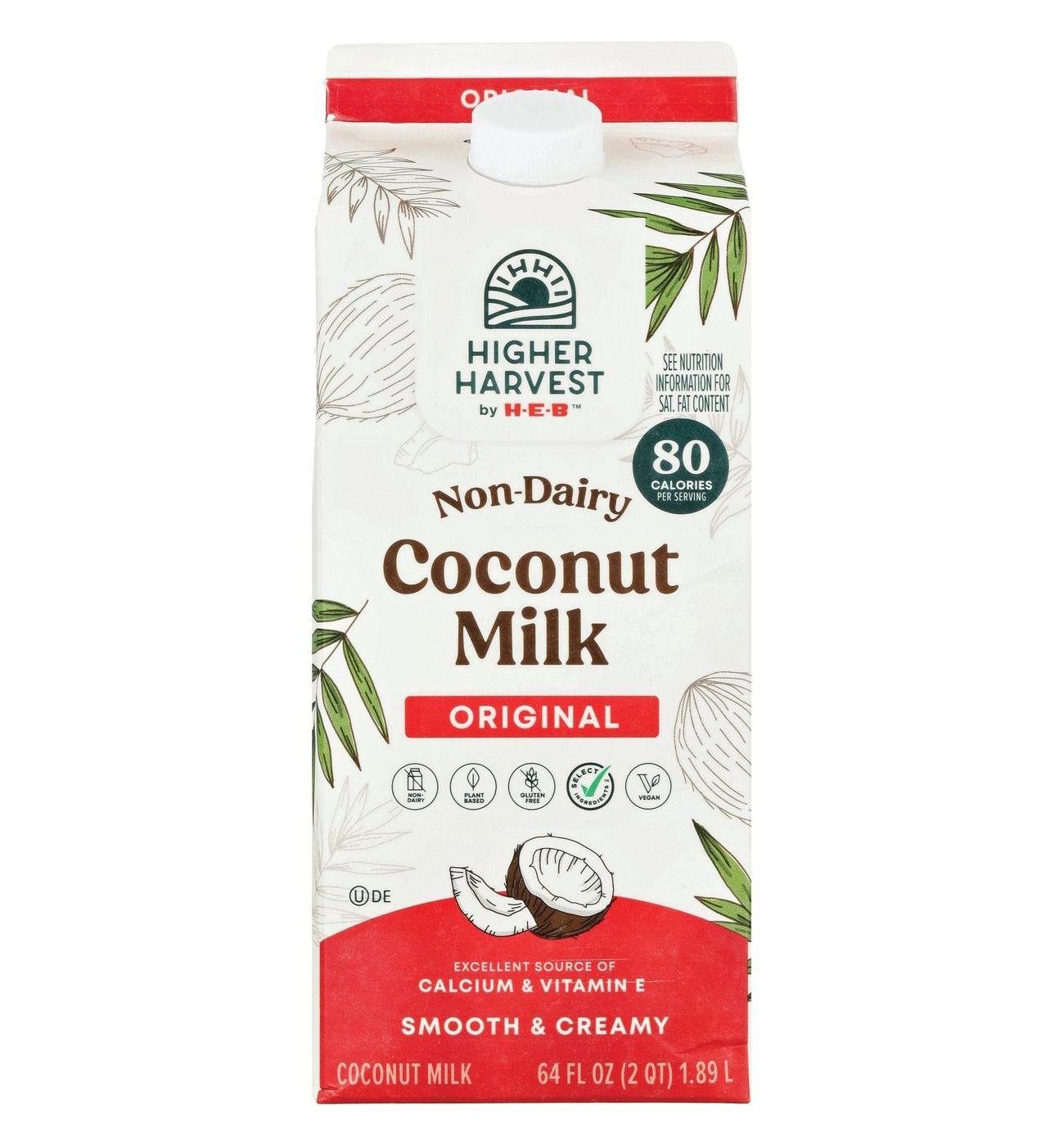 Higher Harvest by H-E-B Non-Dairy Original Coconut Milk; image 1 of 3