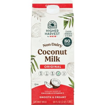 Higher Harvest by H-E-B Non-Dairy Original Coconut Milk, 1/2 gal