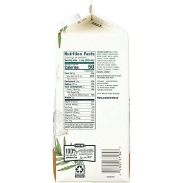 Higher Harvest by H-E-B Non-Dairy Unsweetened Original Coconut Milk, 1/2 gal