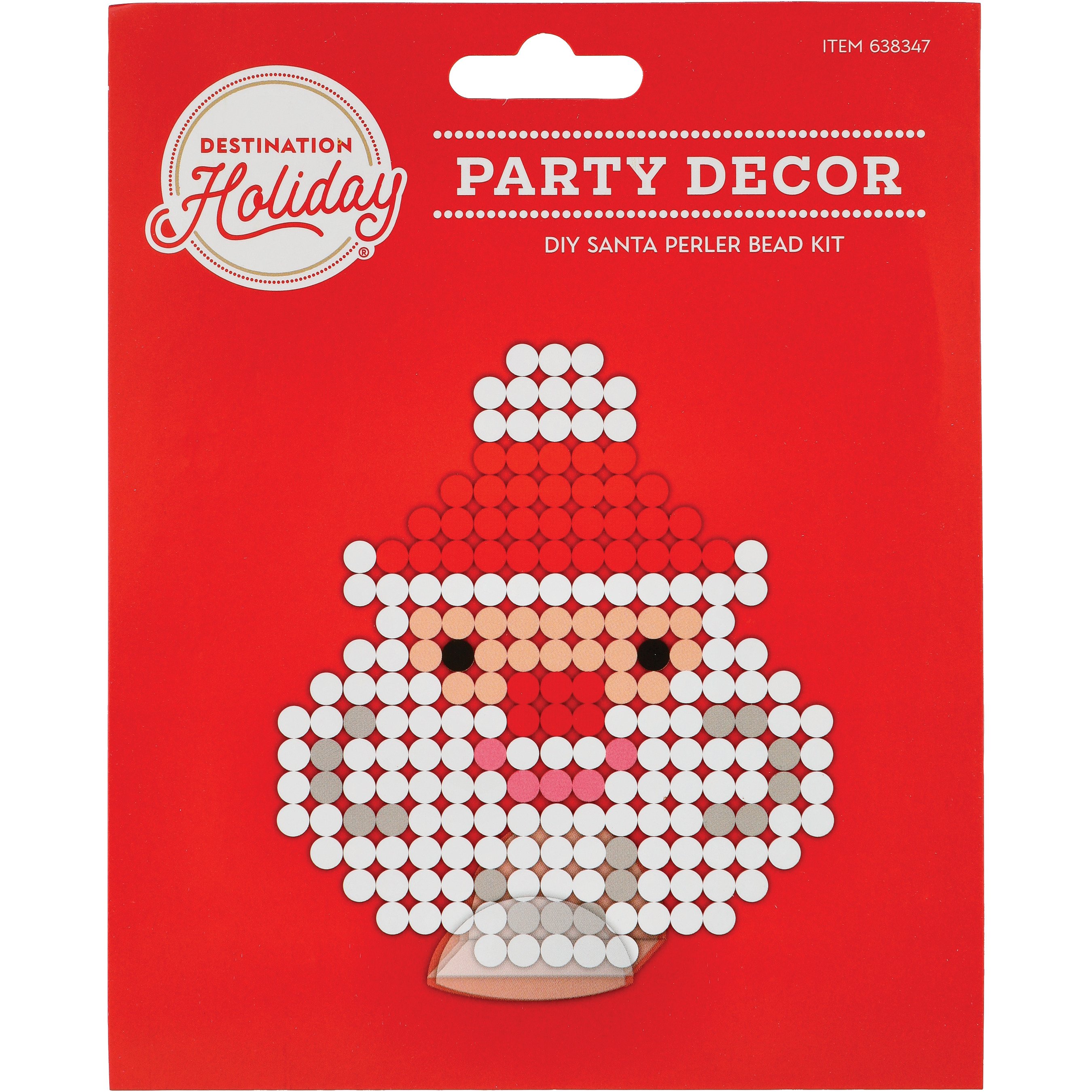 Destination Holiday DIY Santa Perler Bead Kit - Shop Party Decor