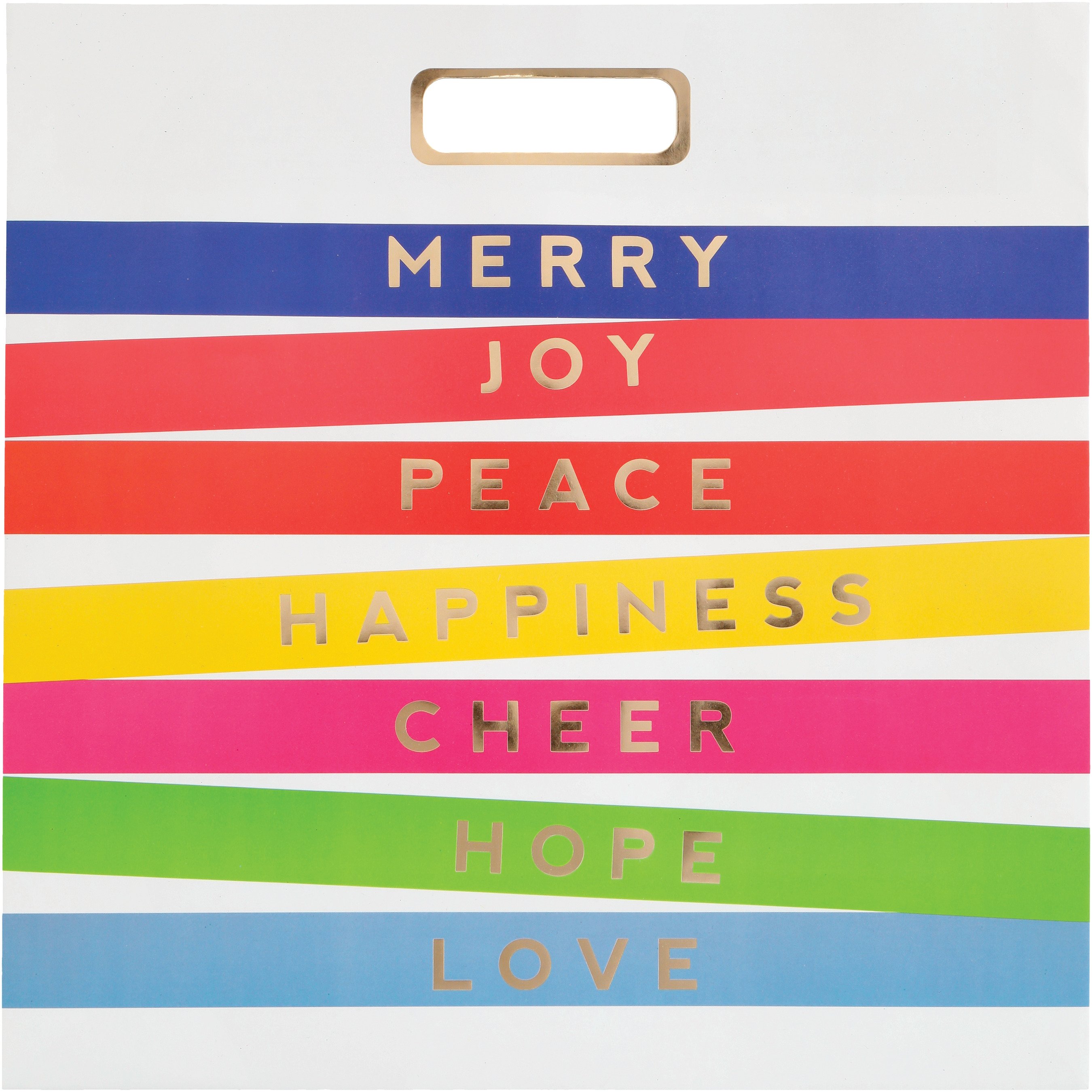Destination Holiday Merry Joy Peace Christmas Gift Bag Extra Large