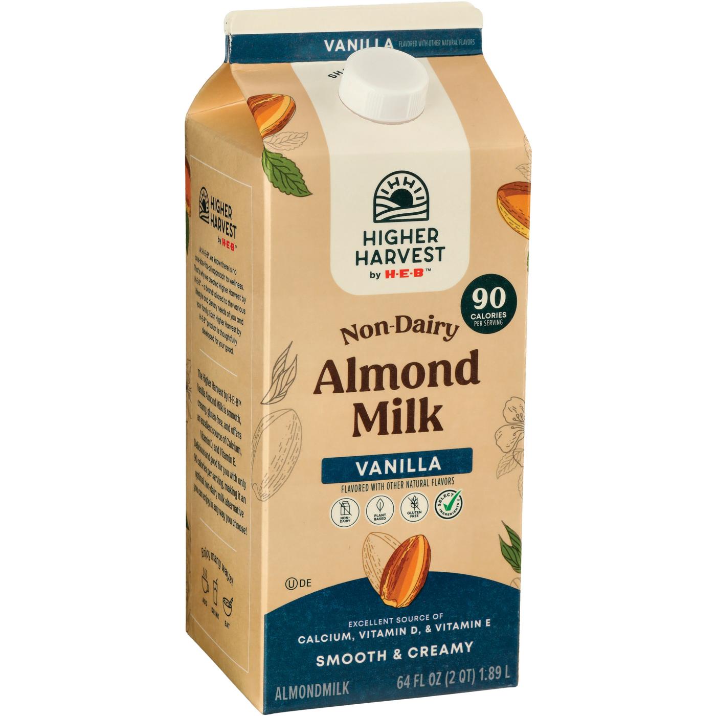 Higher Harvest by H-E-B Non-Dairy Almond Milk – Vanilla; image 2 of 2