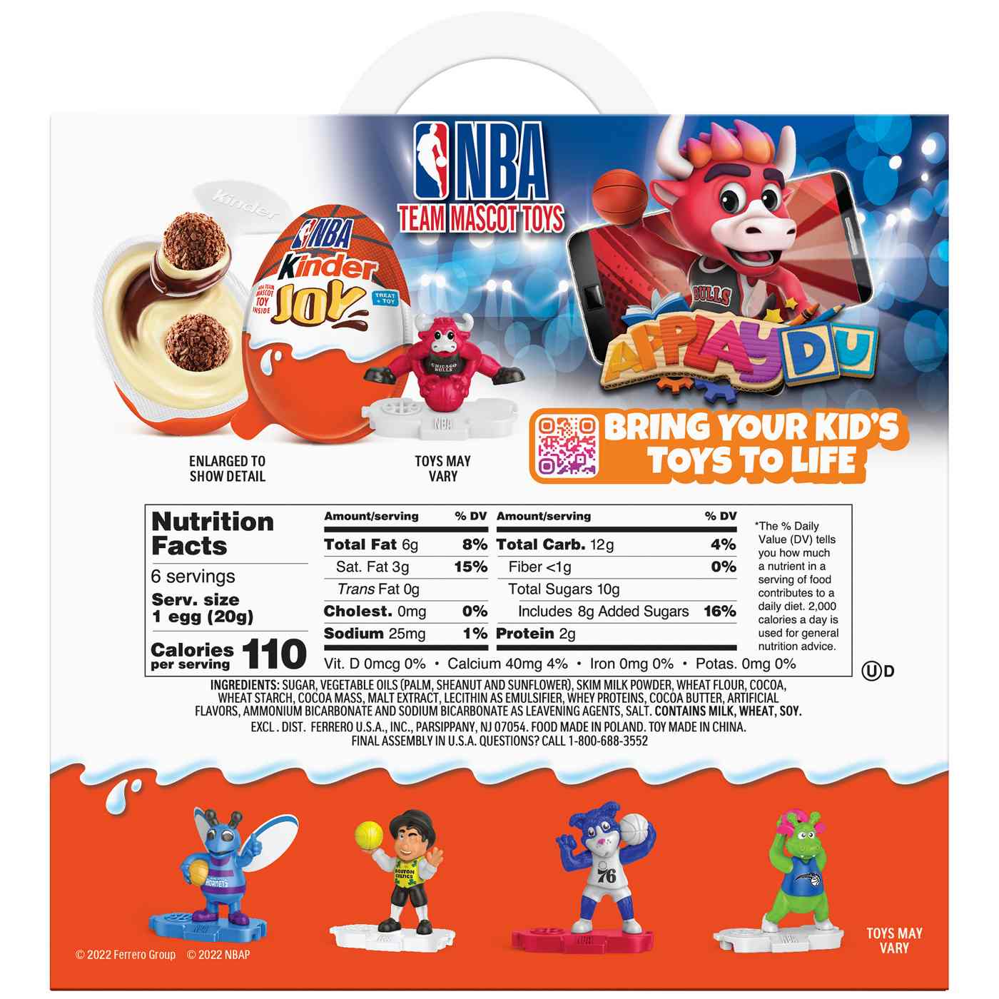 Kinder Joy Treat + NBA Team Mascots Variety Pack