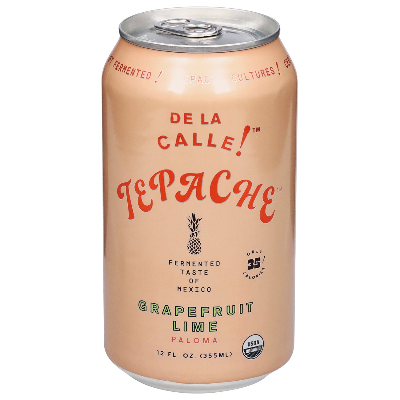 De La Calle! Tepache Probiotic Soda - Grapefruit Lime Paloma, 12 oz