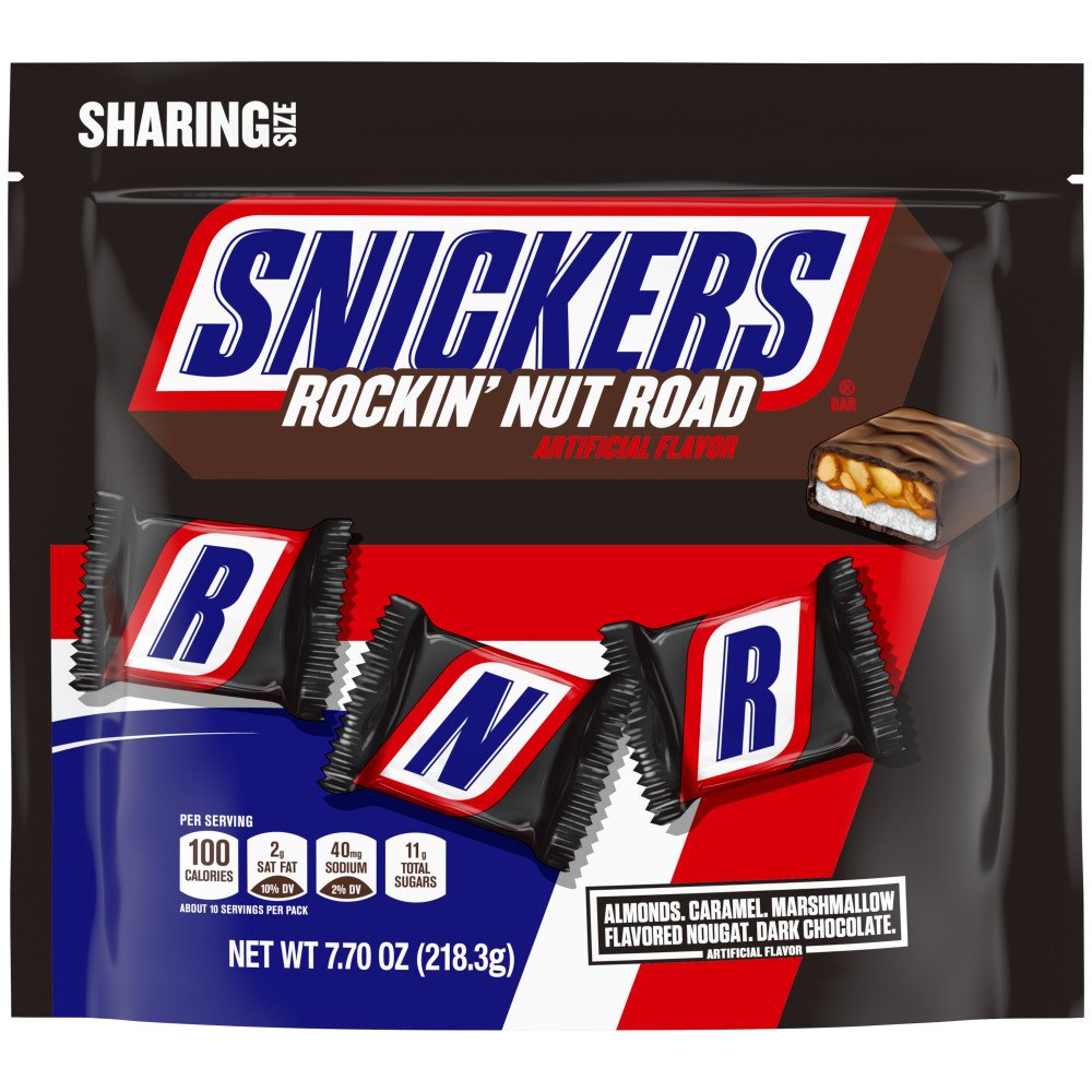 Snickers Rockin' Nut Road Squares Fun Size Candy Bars - Sharing Size ...