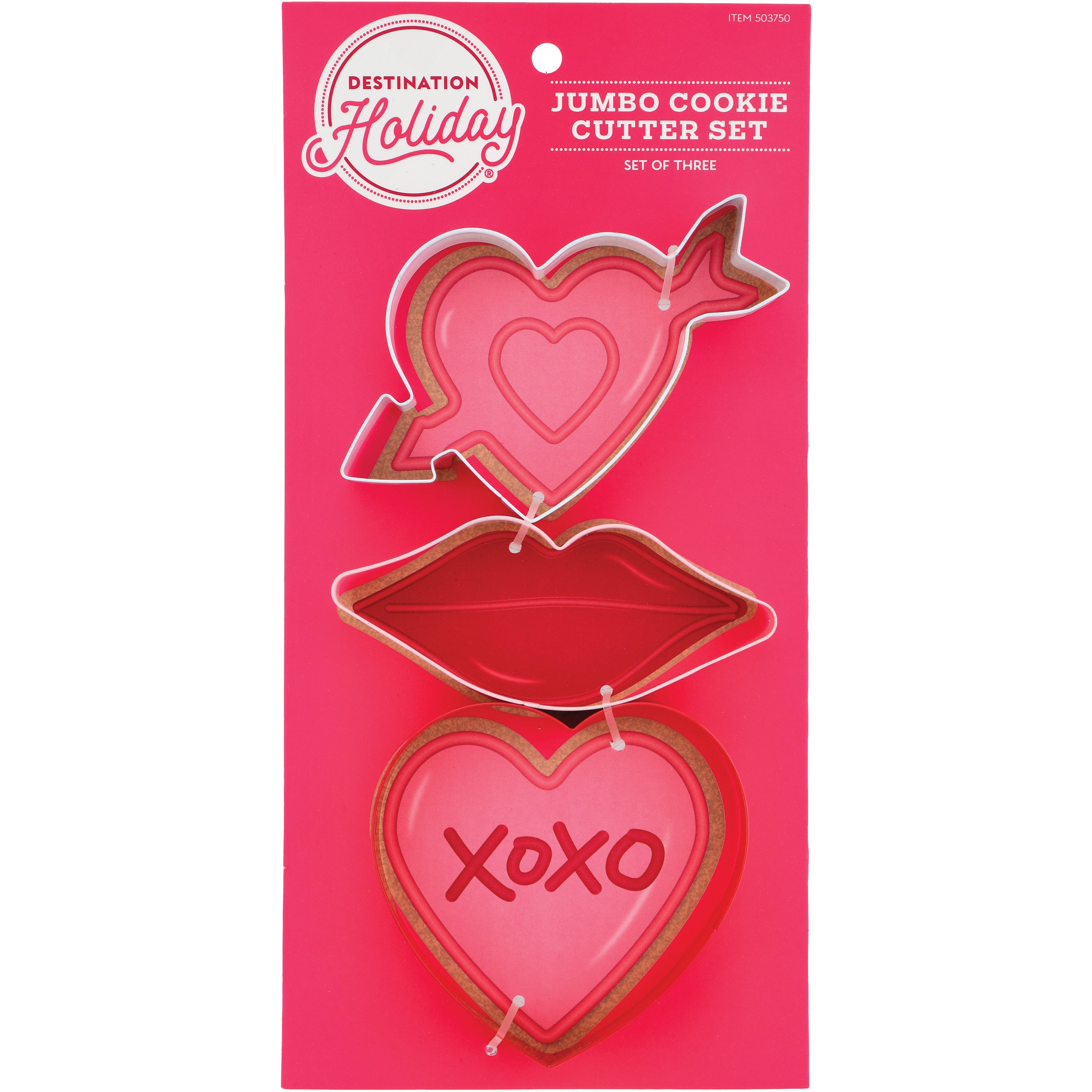 Destination Holiday Valentine's Day Jumbo Cookie Cutter Set Shop