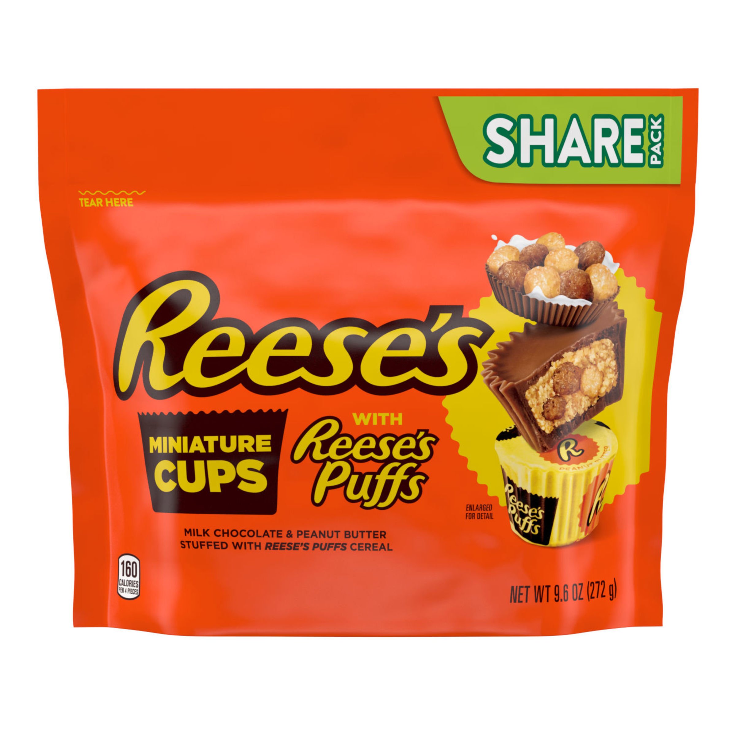 Reese's Miniature Cups with Reese's Puffs Cereal Candy Share Pack