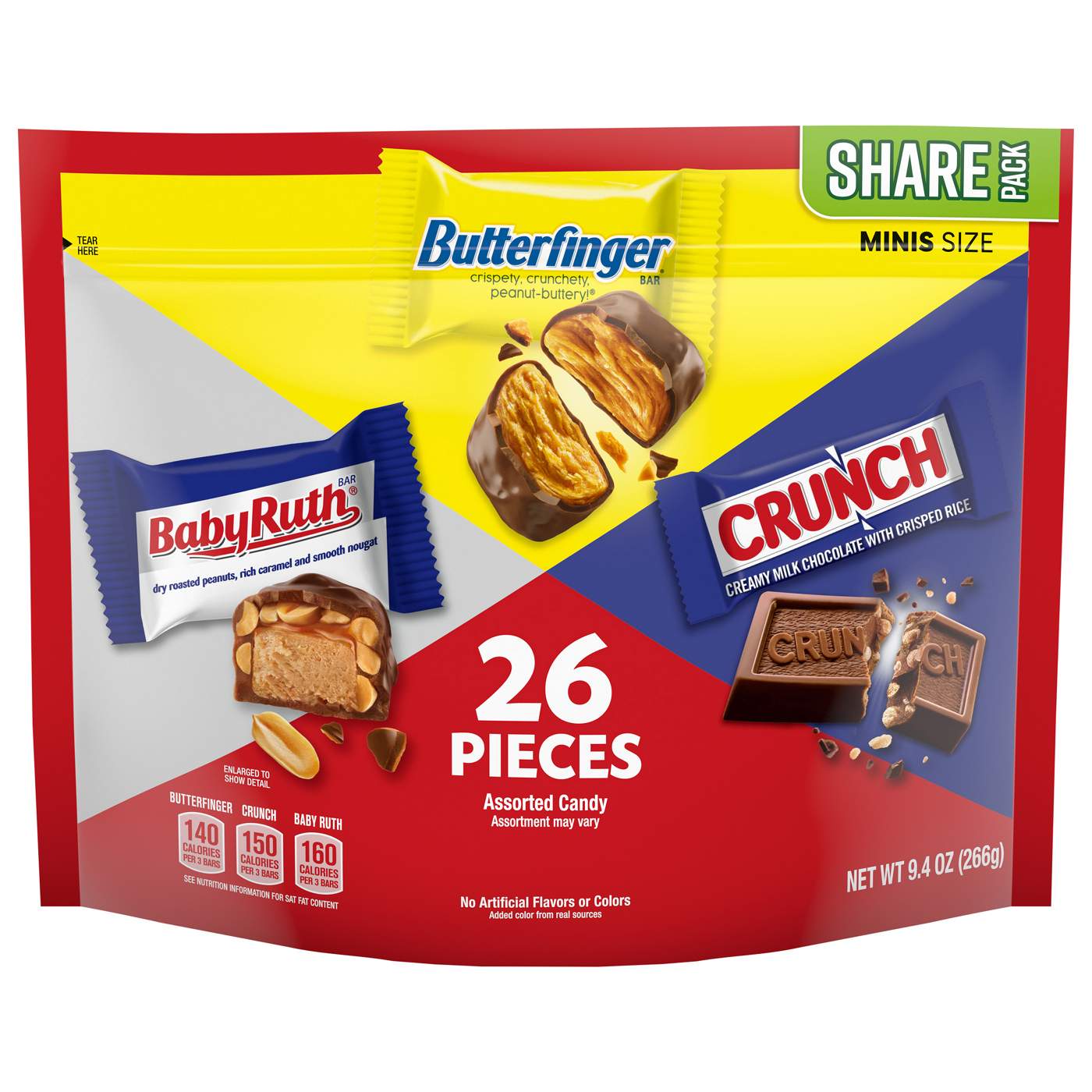 Butterfinger, Baby Ruth & Crunch Minis Assorted Chocolate Candy Bars - Share Pack; image 1 of 2
