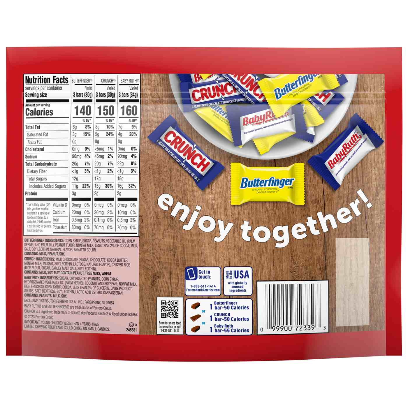 Butterfinger, Baby Ruth & Crunch Assorted Minis Candy Bars - Share Pack; image 3 of 7