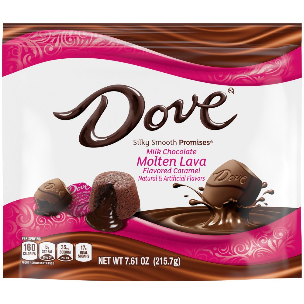 Dove Promises Milk Chocolate Molten Lava Caramel Candy - Shop Candy at ...