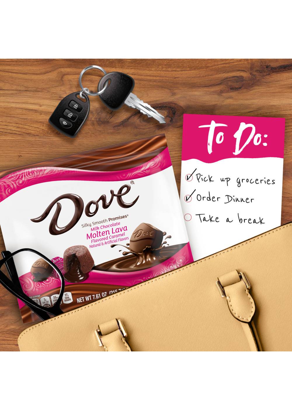 Dove Promises Milk Chocolate Molten Lava Caramel Candy; image 3 of 7