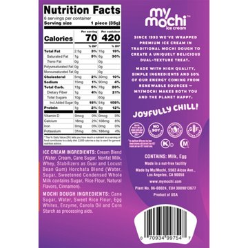My/Mochi Horchata Mochi Ice Cream, 6 ct