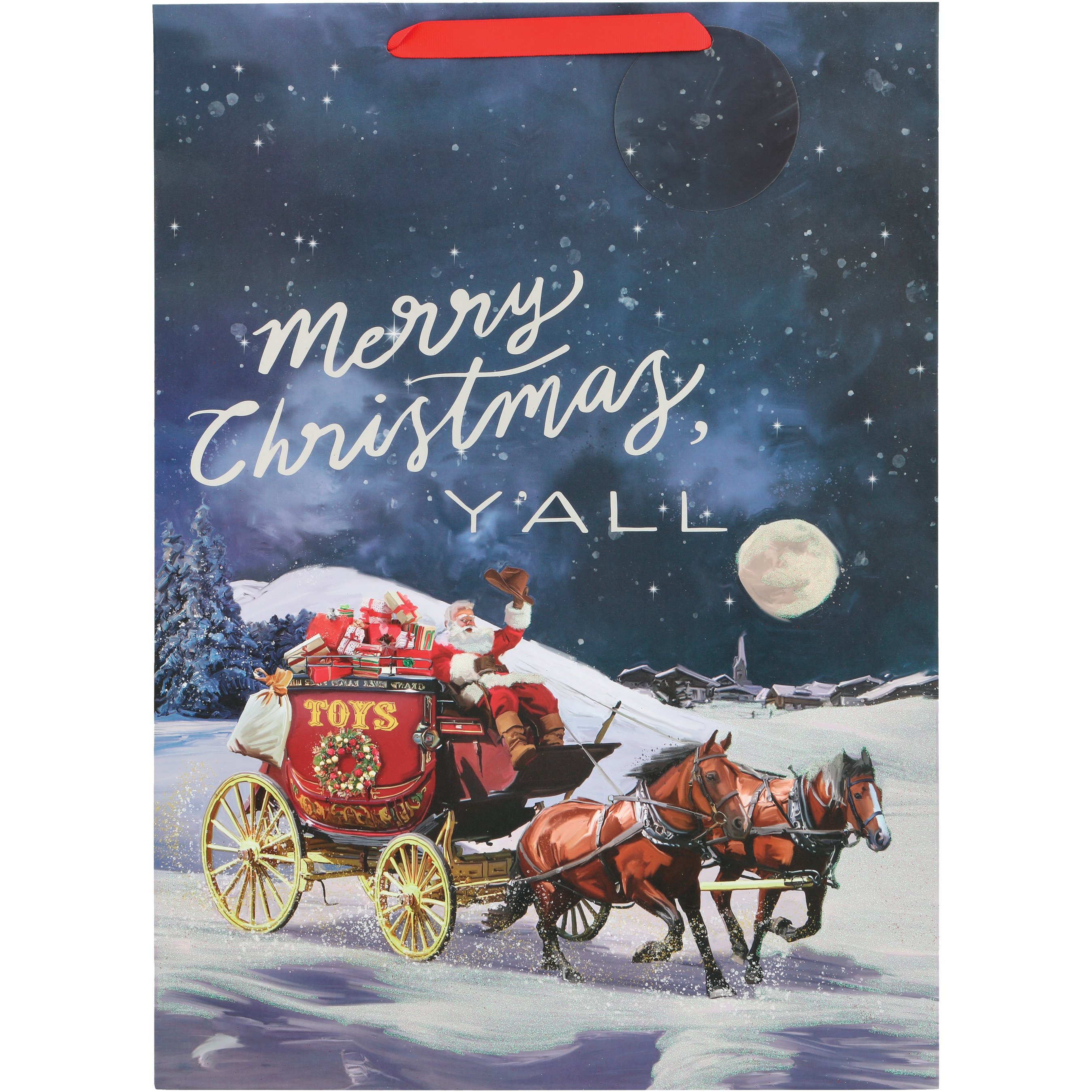 Destination Holiday Merry Christmas Y'all Gift Bag Large Shop Gift