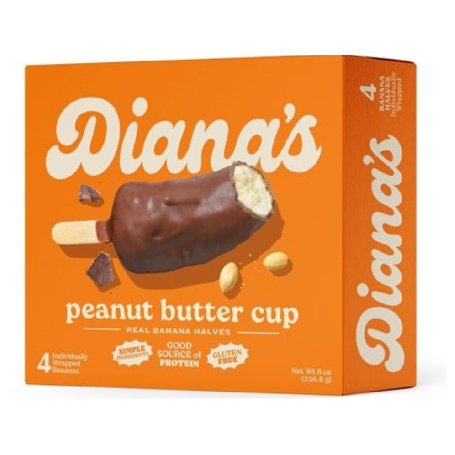 Diana's Bananas Peanut Butter Cup Banana Halves Shop Bars & pops at HEB