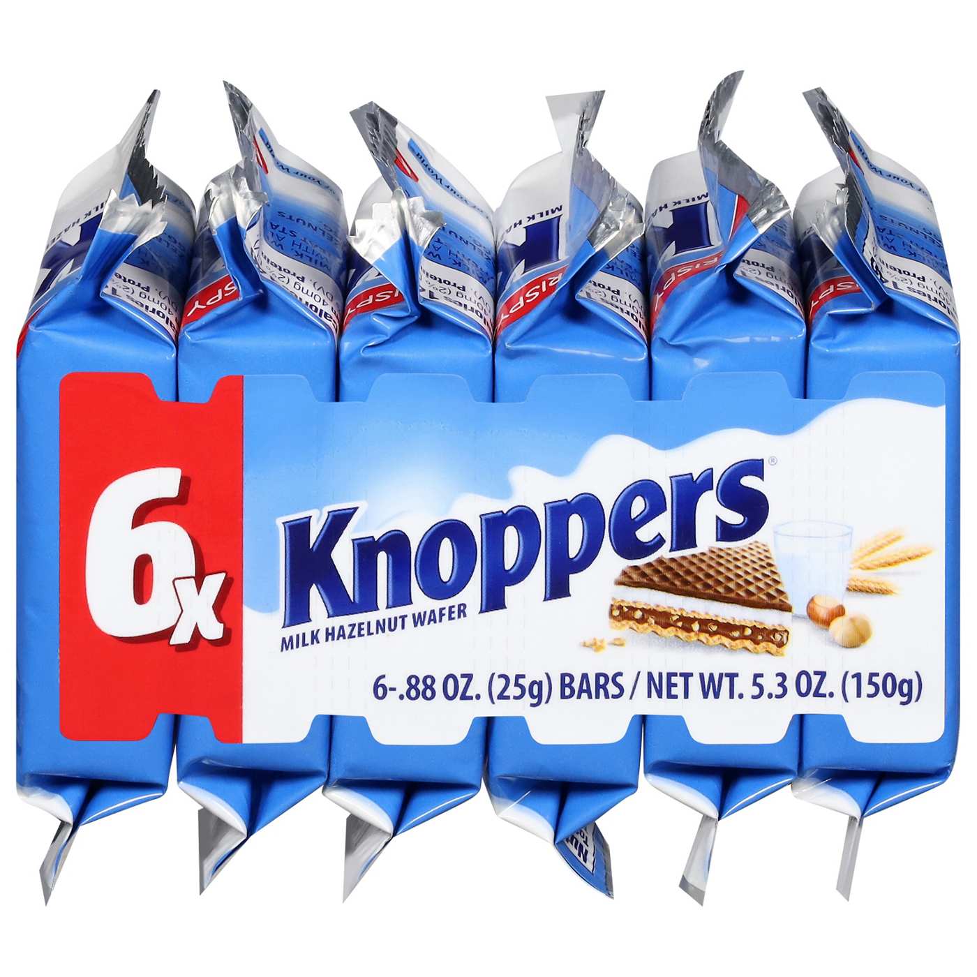 Knoppers Crispy Milk Hazelnut Wafer Bars; image 1 of 2