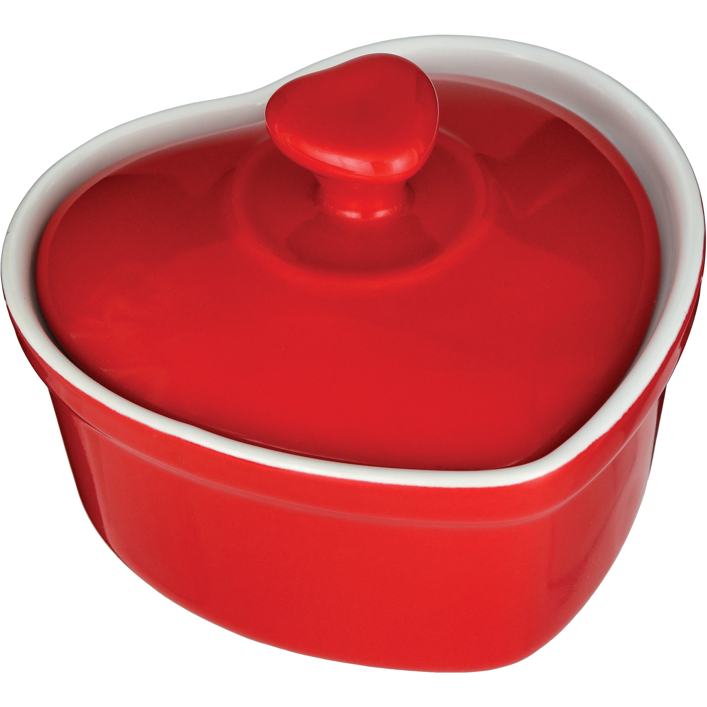 Destination Holiday Valentine's Day Heart Ramekin with Lid Red Shop