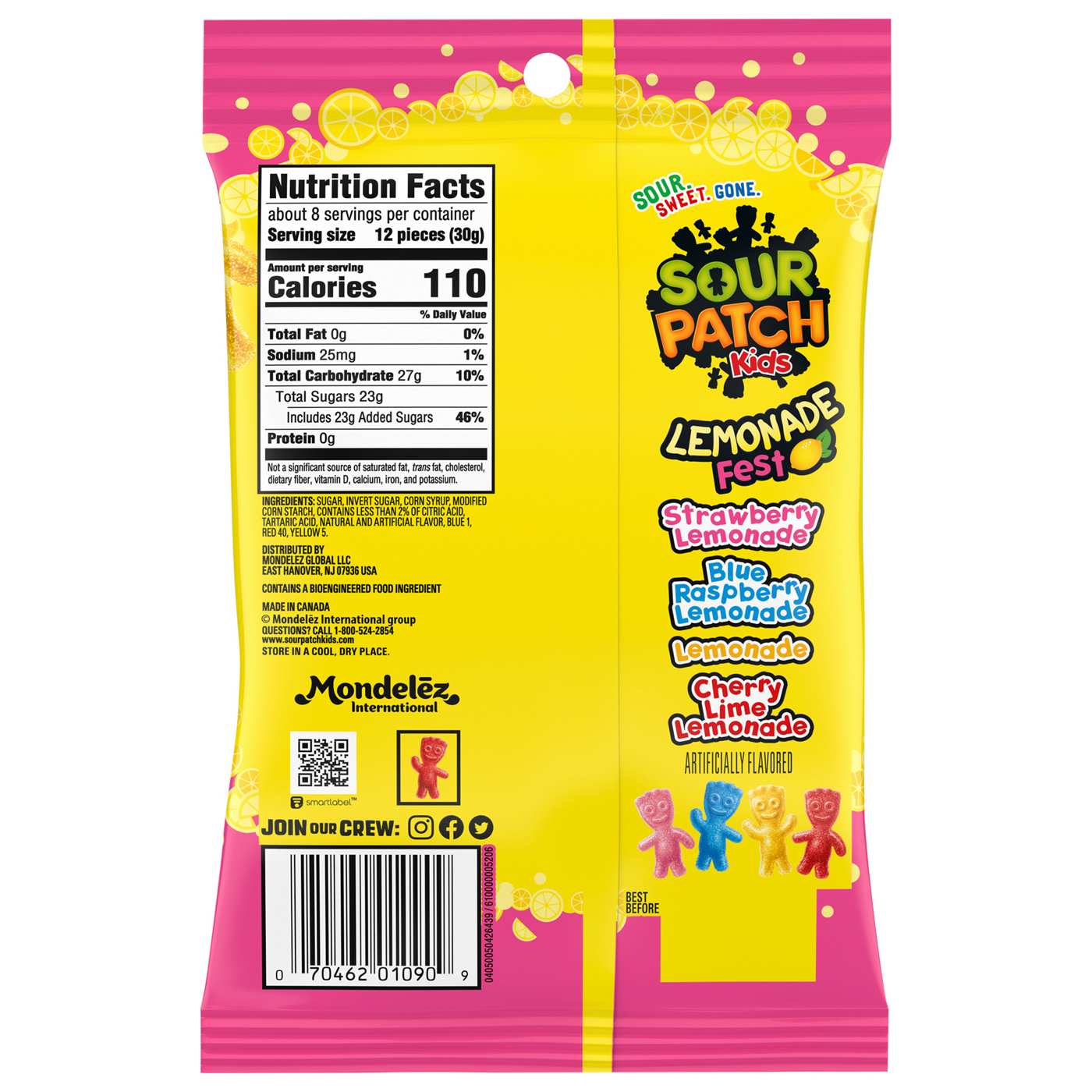 Sour Patch Kids Lemonade Fest Chewy Candy; image 2 of 3