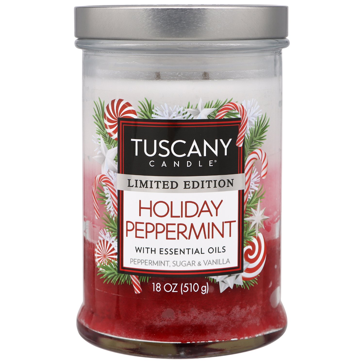 Tuscany Candle Holiday Peppermint Scented Candle Shop Candles at HEB