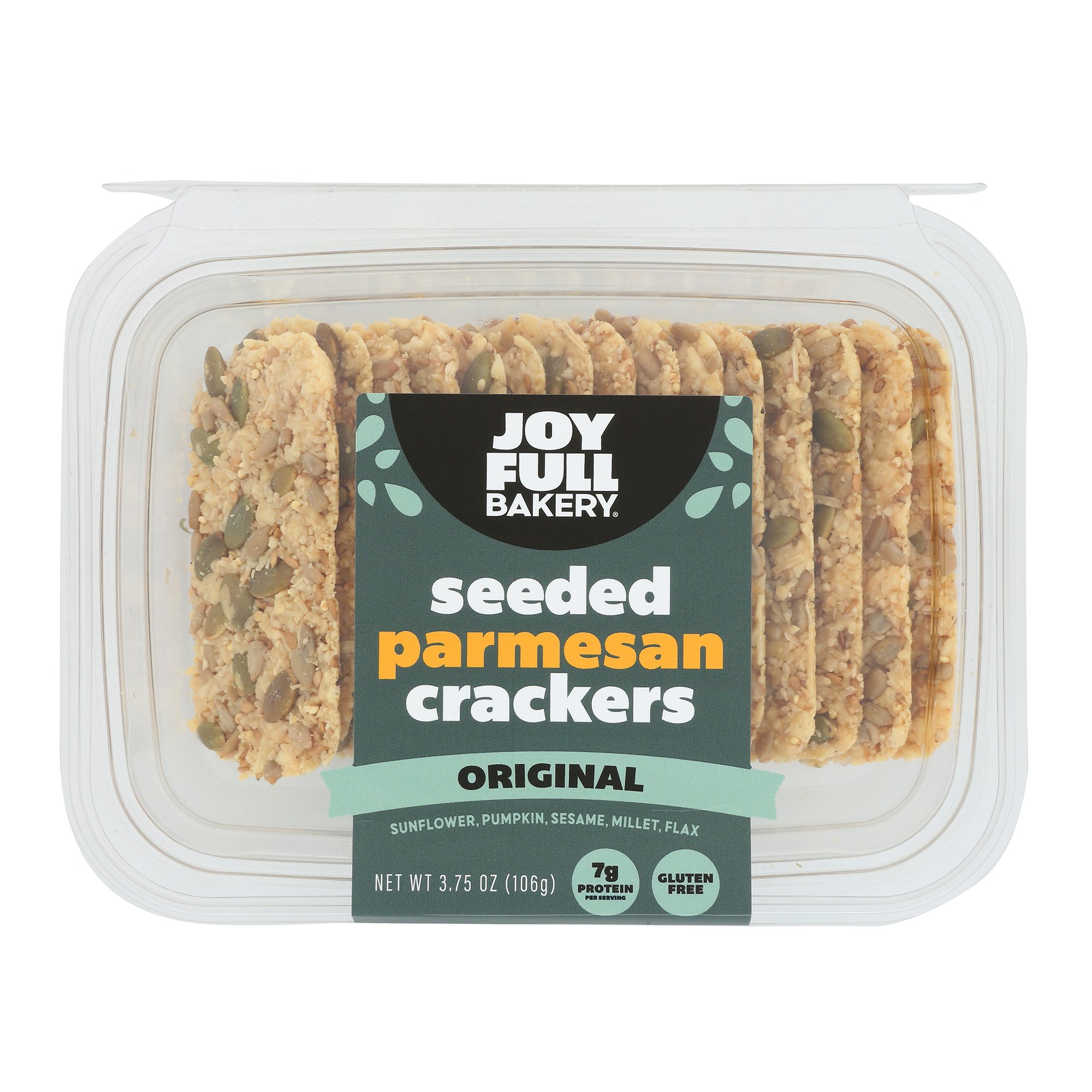 Joyfull Bakery Seeded Parmesan Crackers Original Shop Crackers