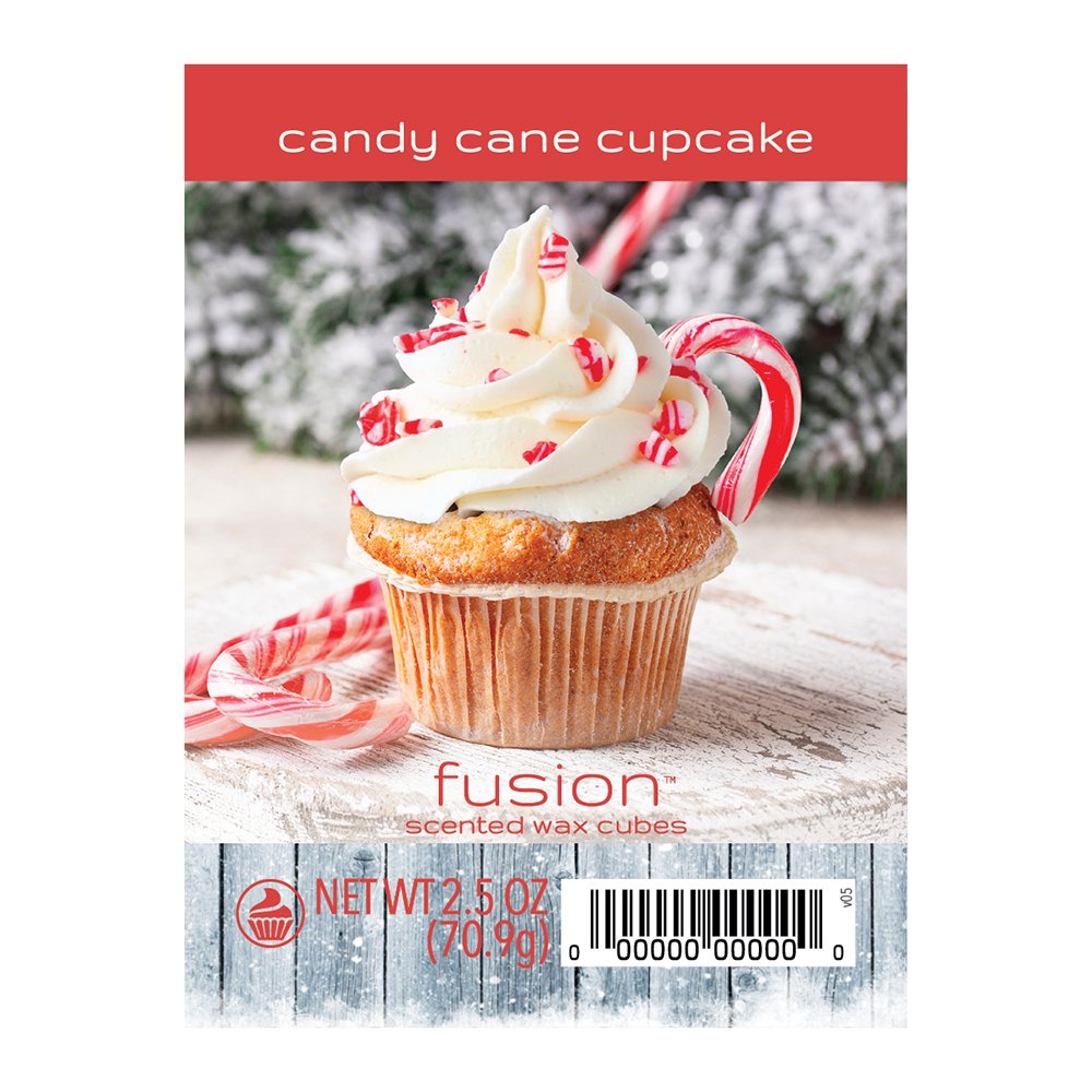 Fusion Candy Cane Cupcake Scented Wax Melt Cubes Shop Scented oils