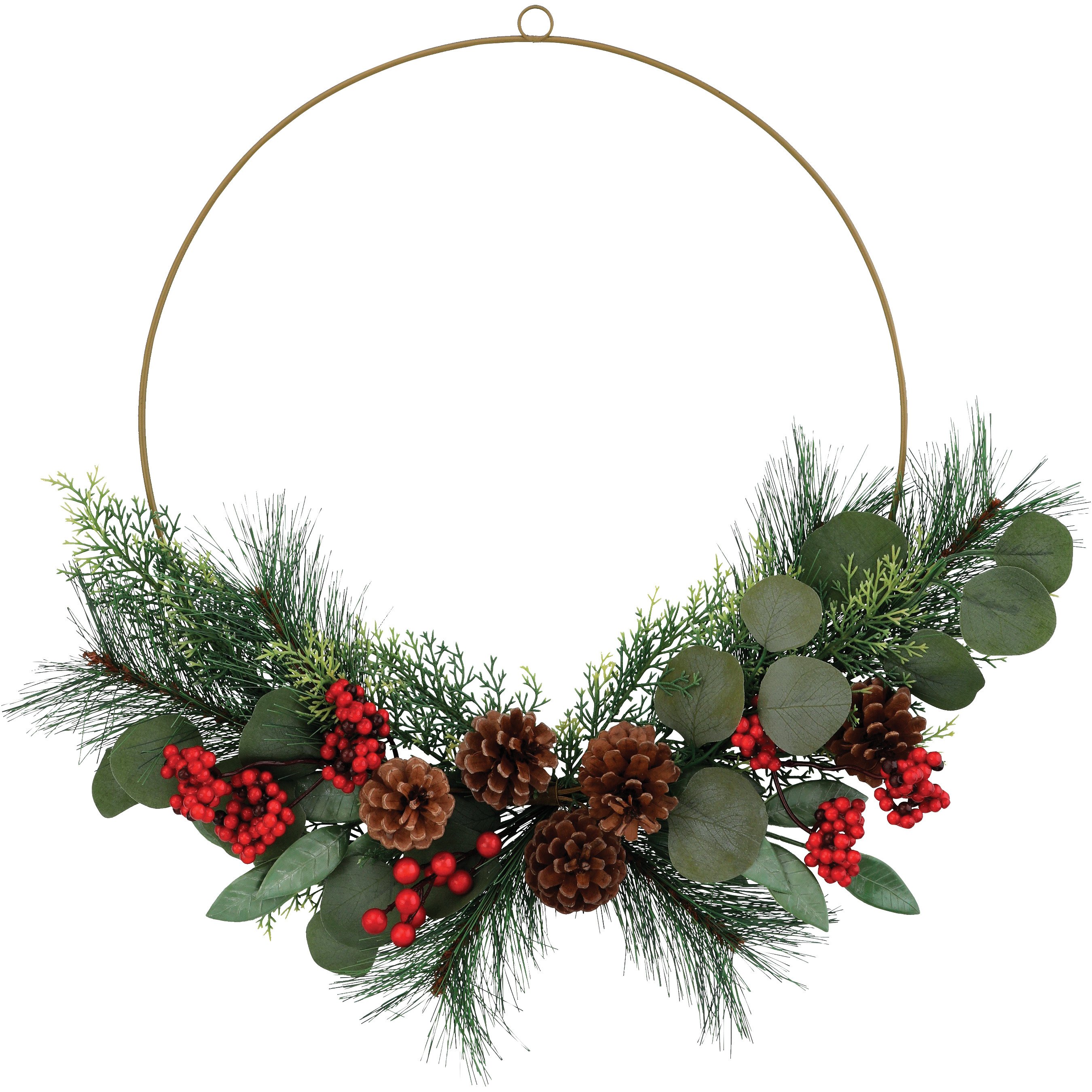 Destination Holiday Red Berry & Pinecone Christmas Wreath - Shop ...