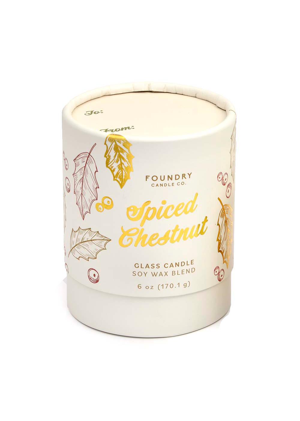 Foundry Candle Co. Spiced Chestnut Scented Soy Glass Candle; image 1 of 2