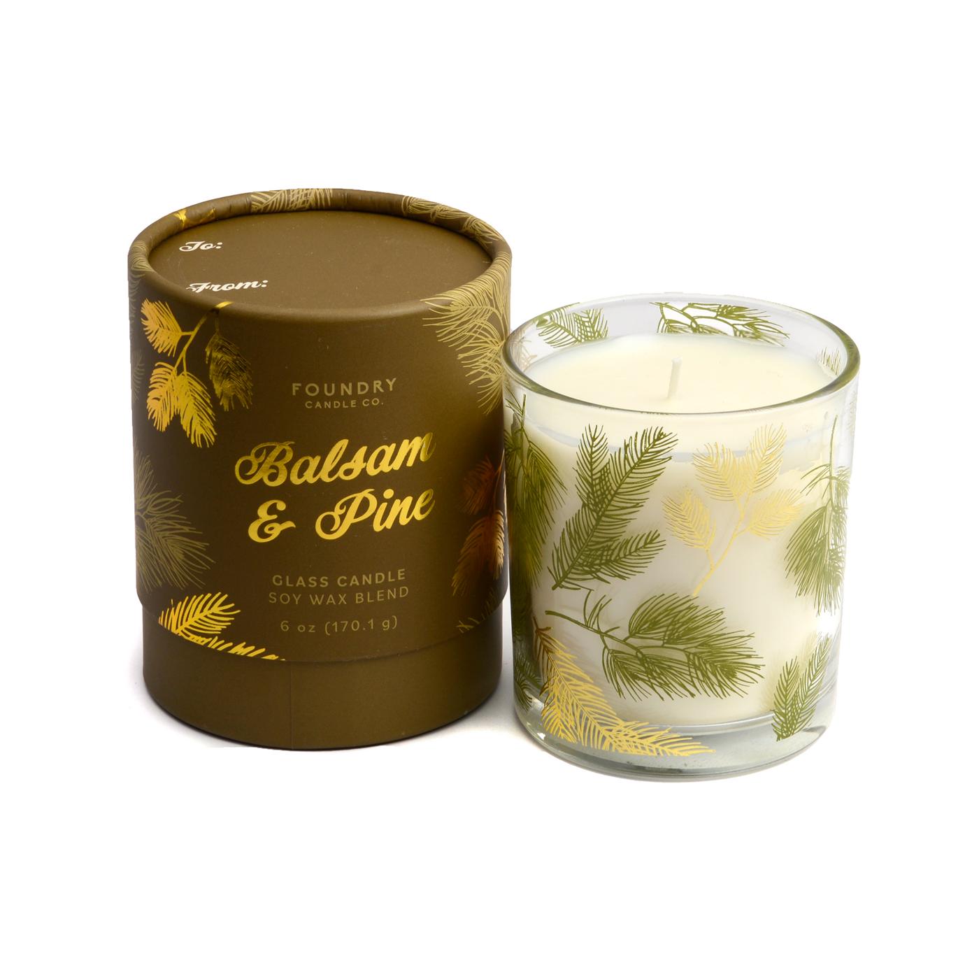 Foundry Candle Co. Balsam & Pine Scented Soy Glass Candle; image 2 of 2