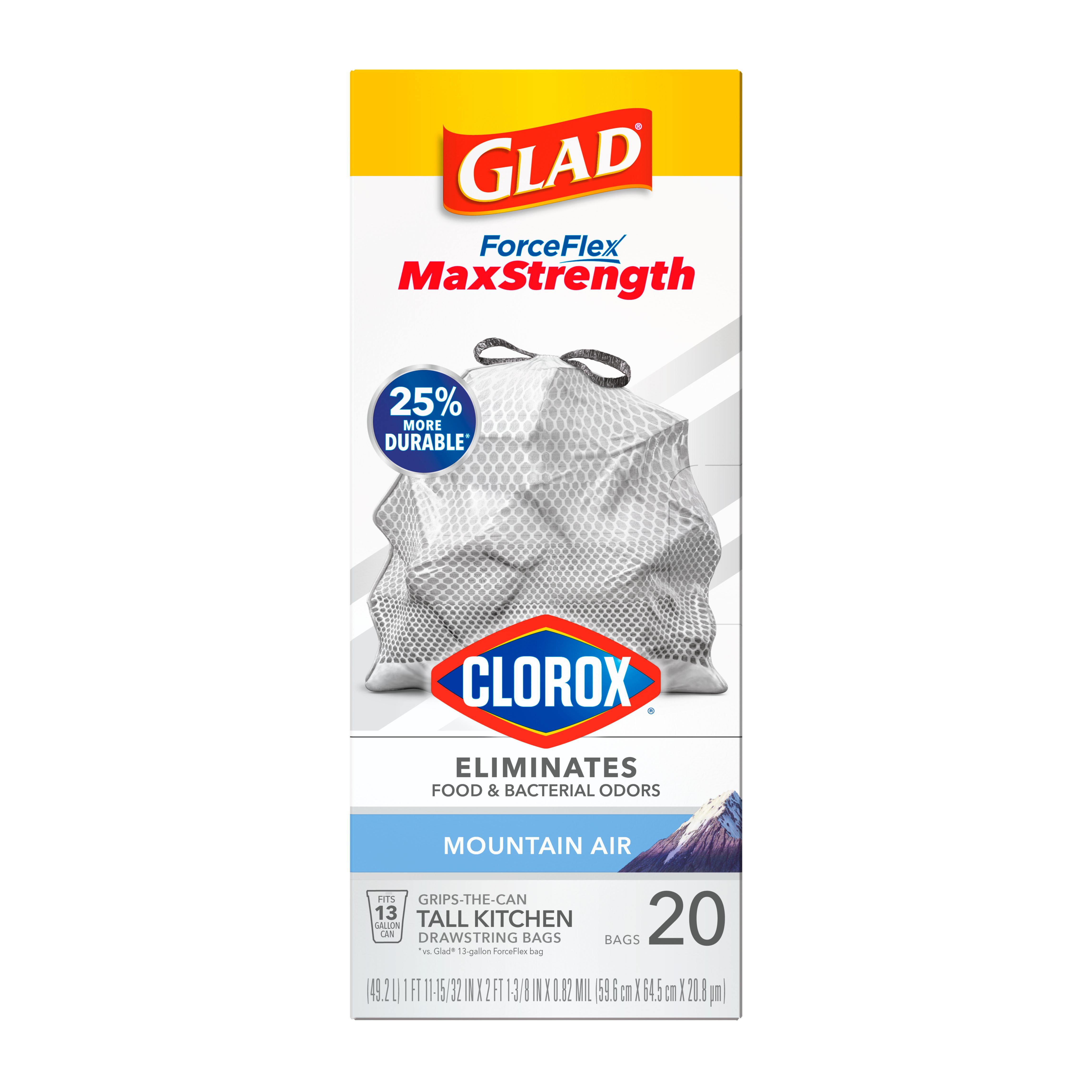 Glad® ForceFlex Plus with Clorox Mountain Air Scent Tall Trash Bags, 90 ct  - Fry's Food Stores