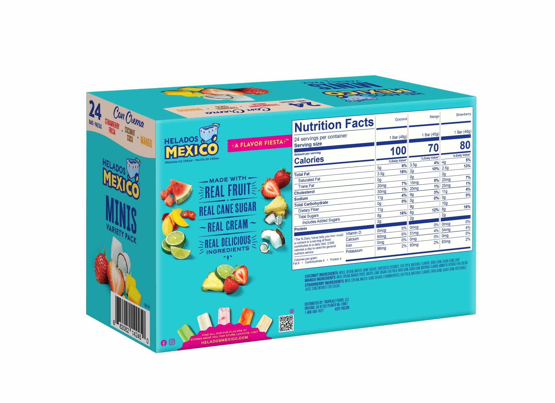 Helados Mexico Mini Ice Cream Bars Variety Pack Shop Bars & Pops at HEB