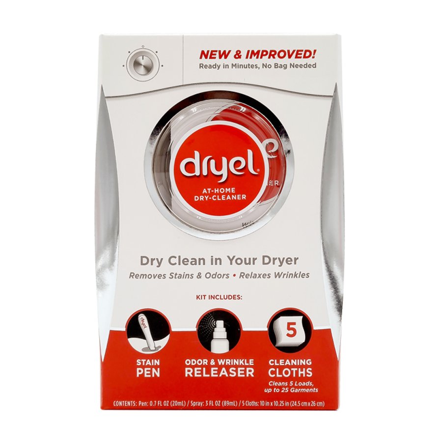 dryel - CRB-01170v2 Dryel At-Home Dry Cleaner Starter Kit, Includes Dry  Cleaning Cloths and To-Go Stain Removal Pen - 6 Load Capacity: :  Industrial & Scientific