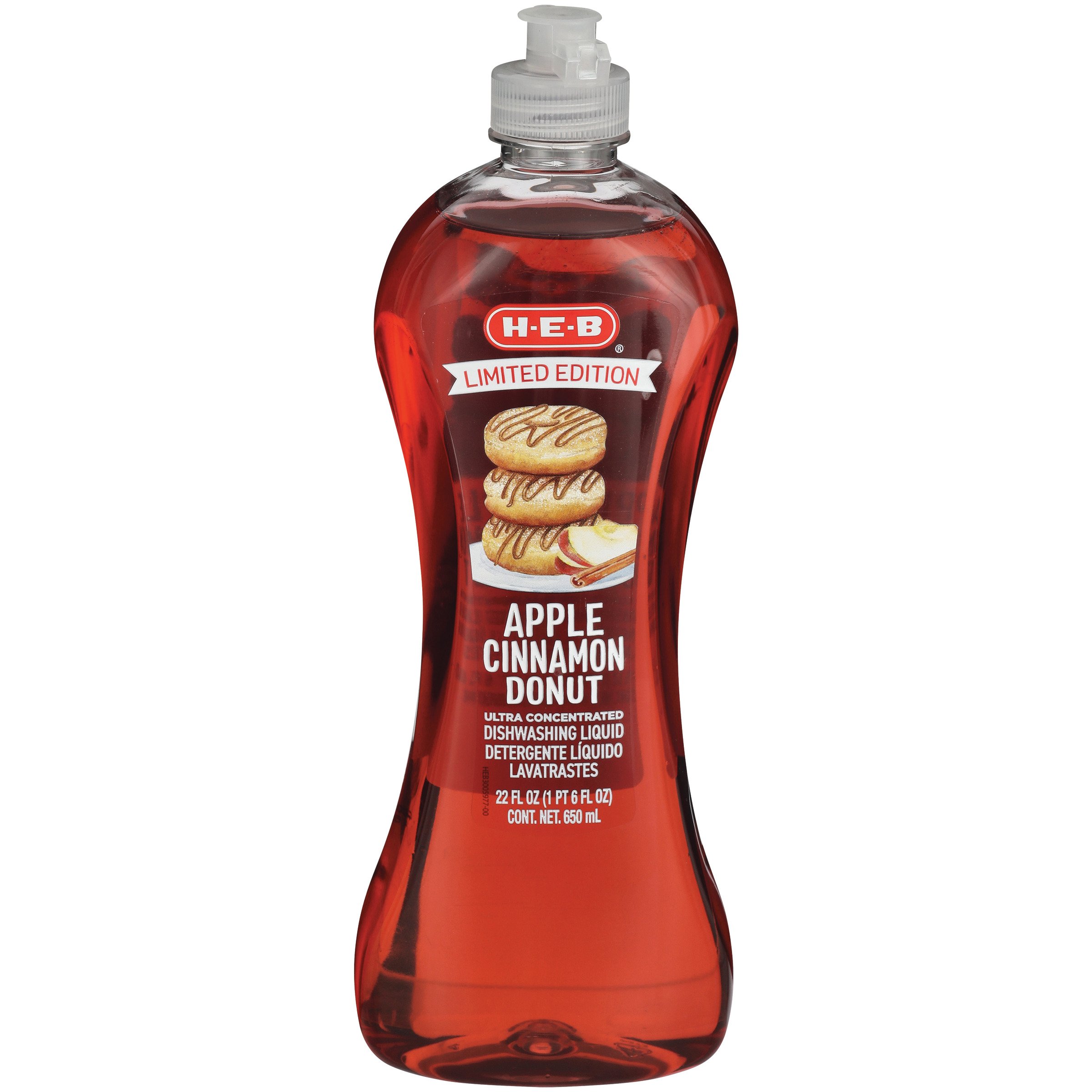 HEB Ultra Concentrated Dishwashing Liquid Apple Cinnamon Donut