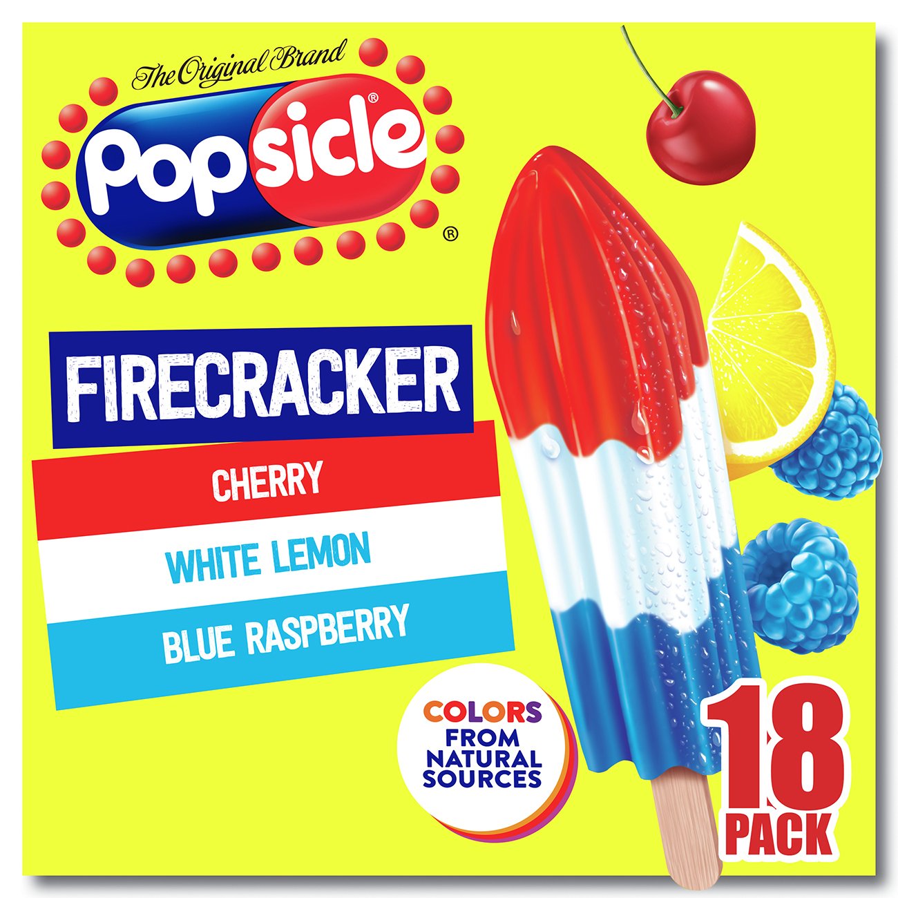 Popsicle Firecracker Ice Pops, 18 ct