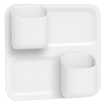 Honey Can Do Perch Magnetic Wall Storage Starter System - White, 3 pc