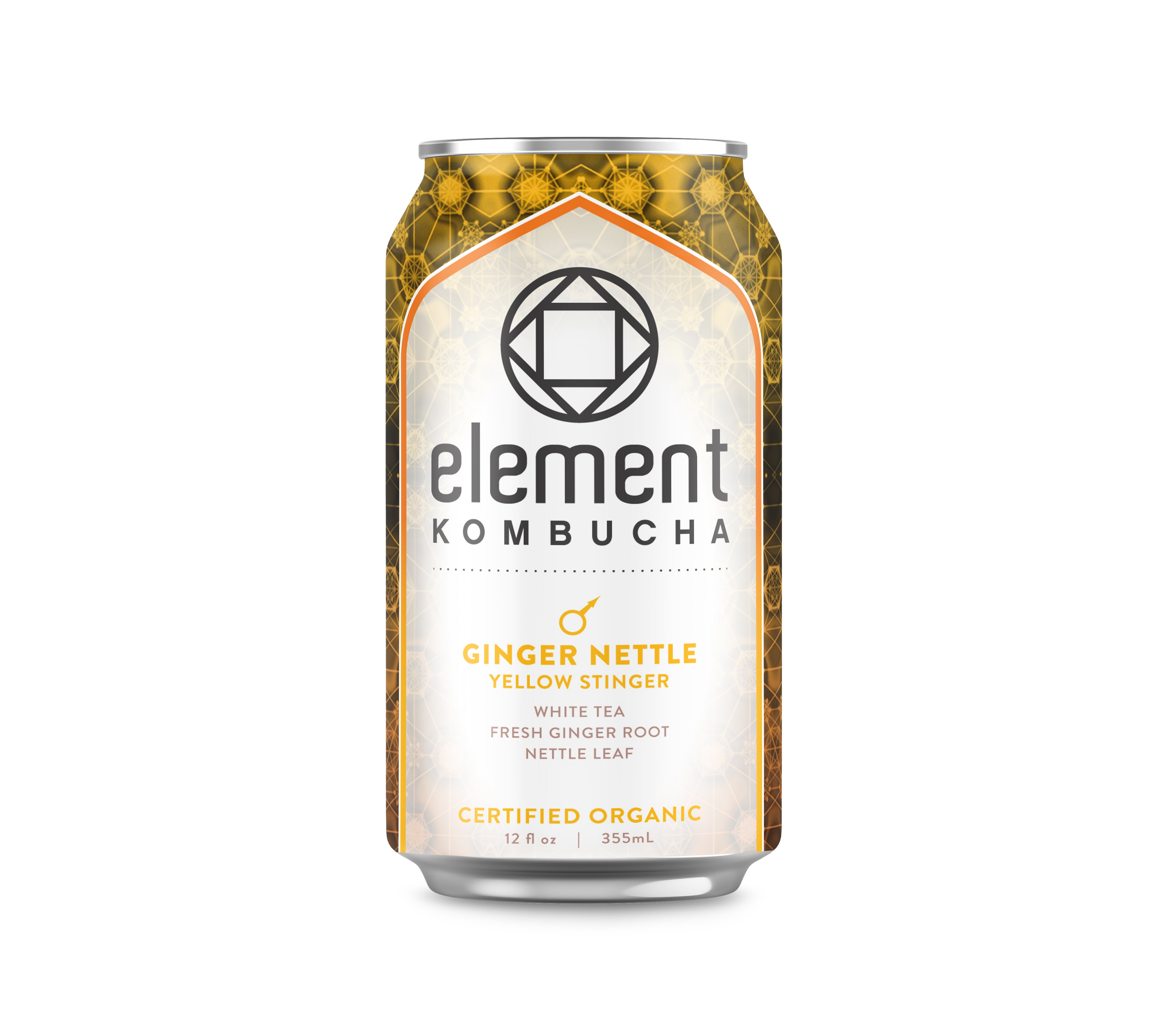 Element Ginger Nettle Organic Kombucha, 12 oz