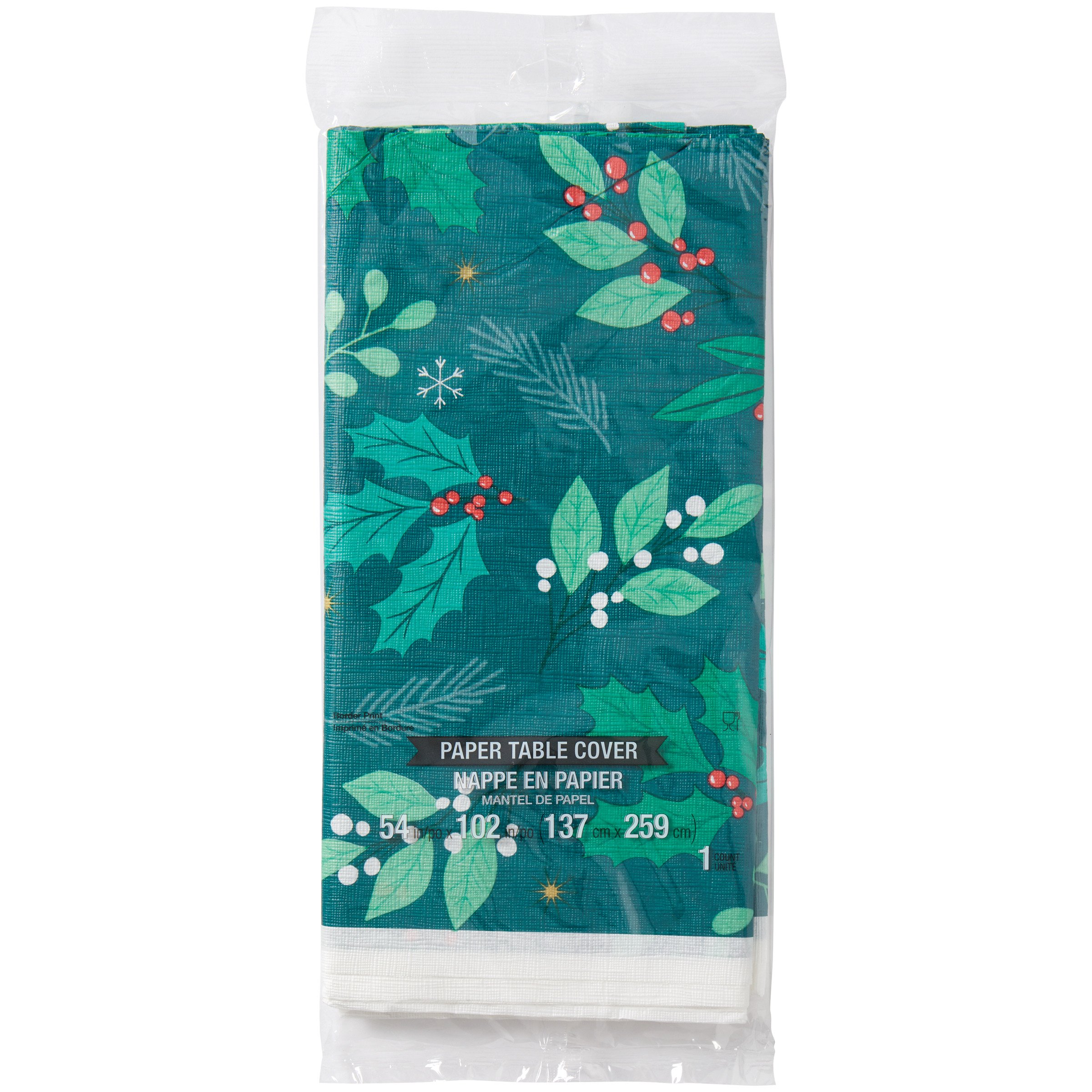 Destination Holiday Christmas Mistletoe Paper Table Cover Shop