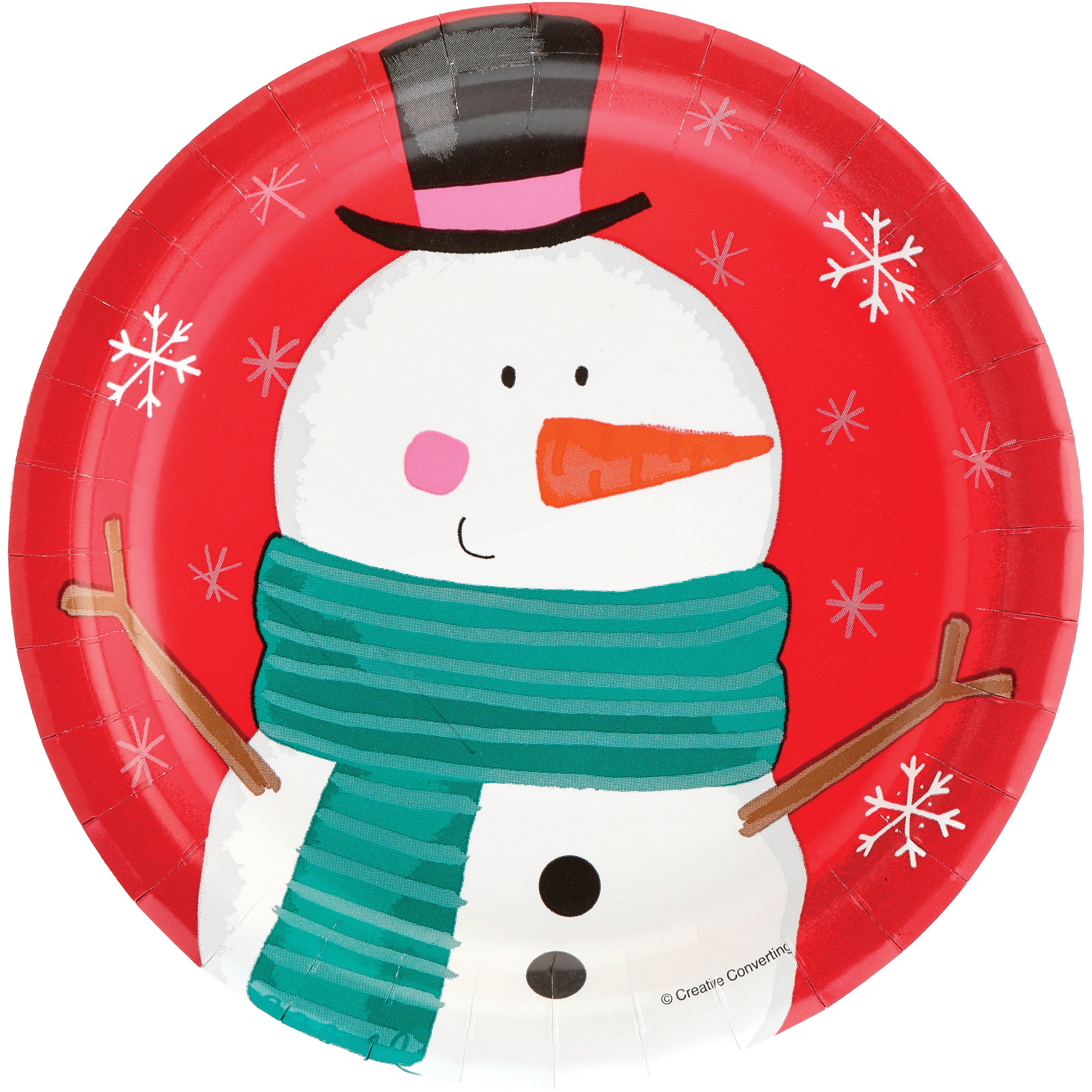 Destination Holiday Christmas Snowman Lunch Paper Plates, 8 Ct Shop