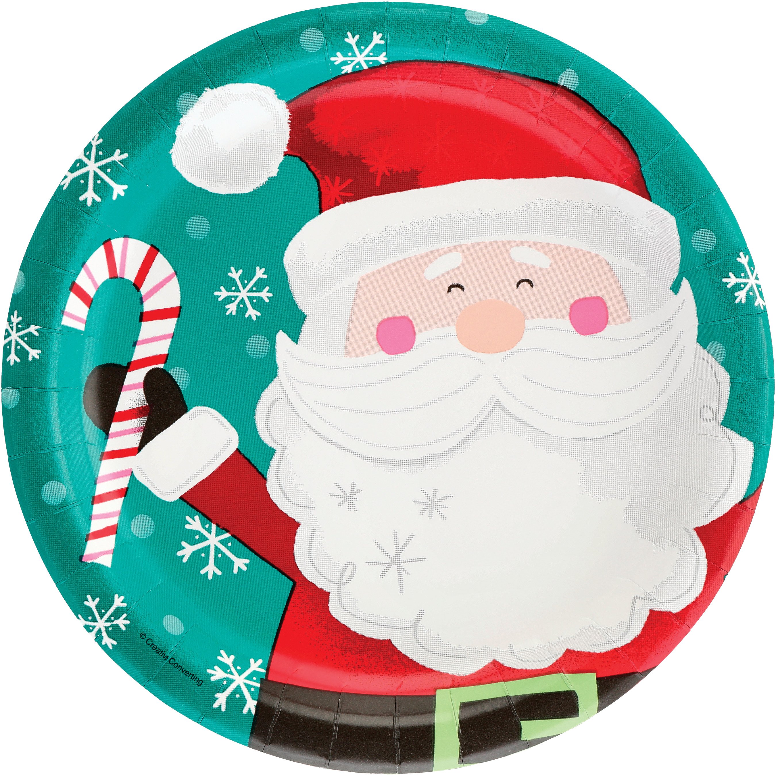 Destination Holiday Jolly Santa Dinner Paper Plates, 8 Ct Shop Party