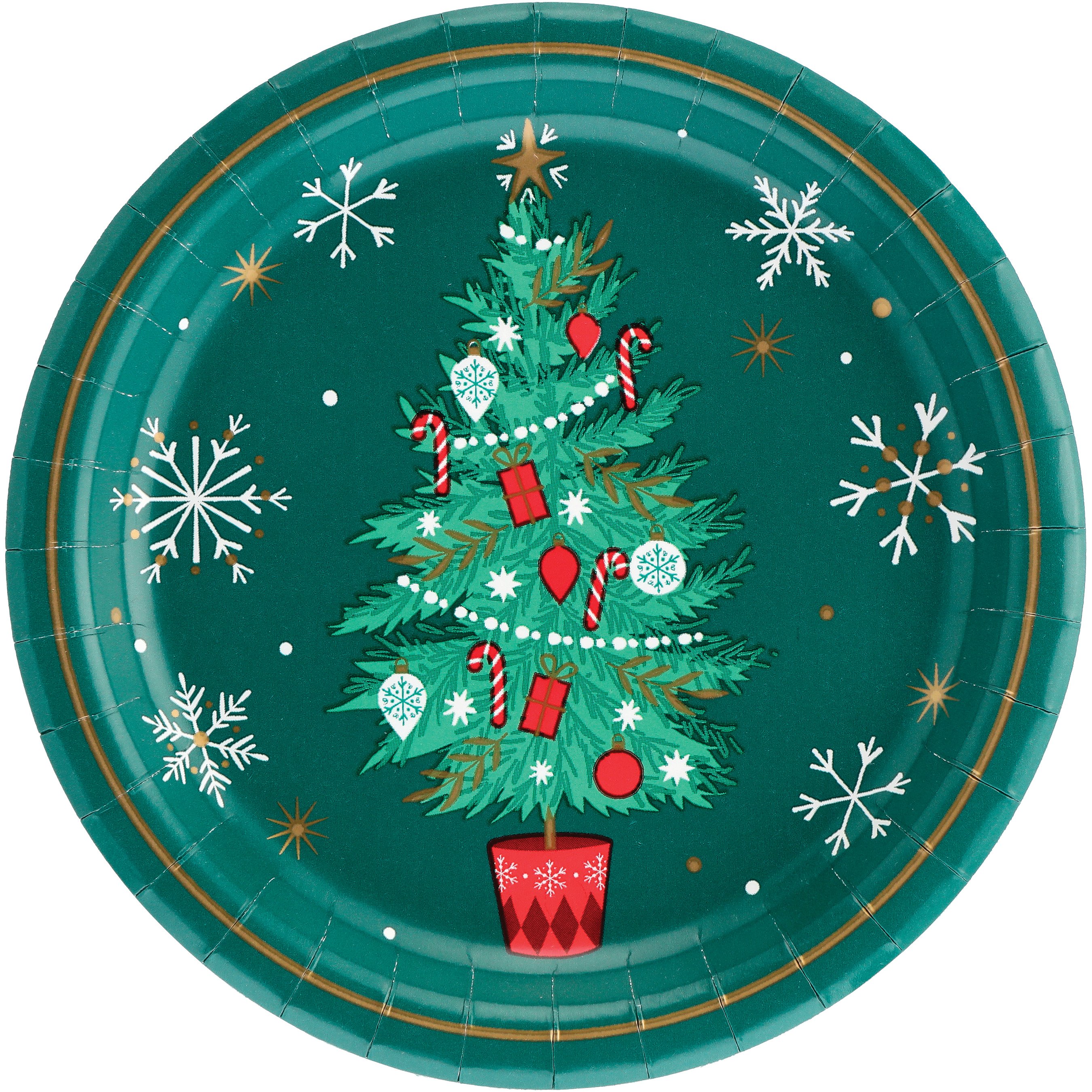 Destination Holiday Christmas Tree Lunch Paper Plates, 8 ct Shop Party decor at HEB