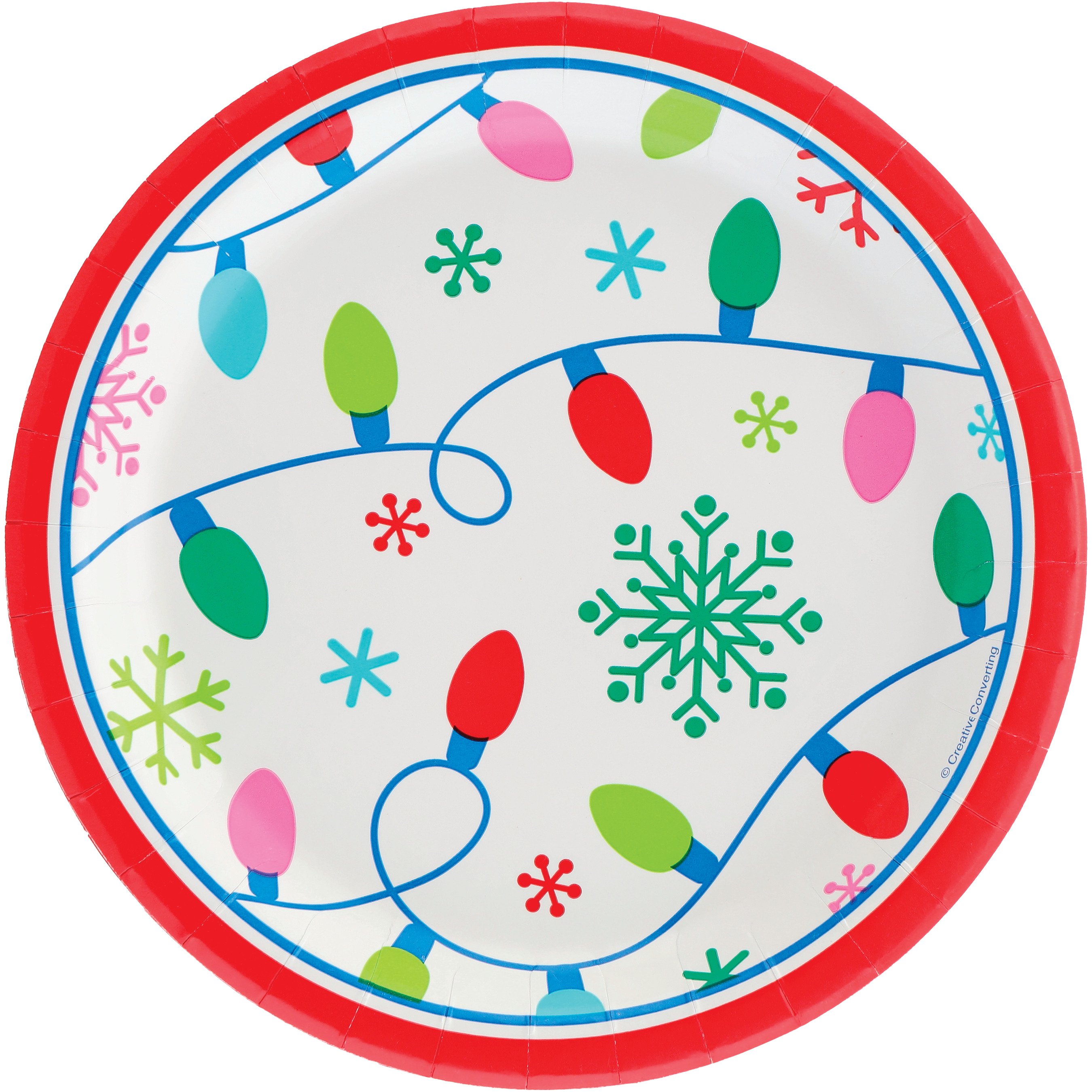 Destination Holiday Christmas Lights Lunch Paper Plates, 8 Ct Shop