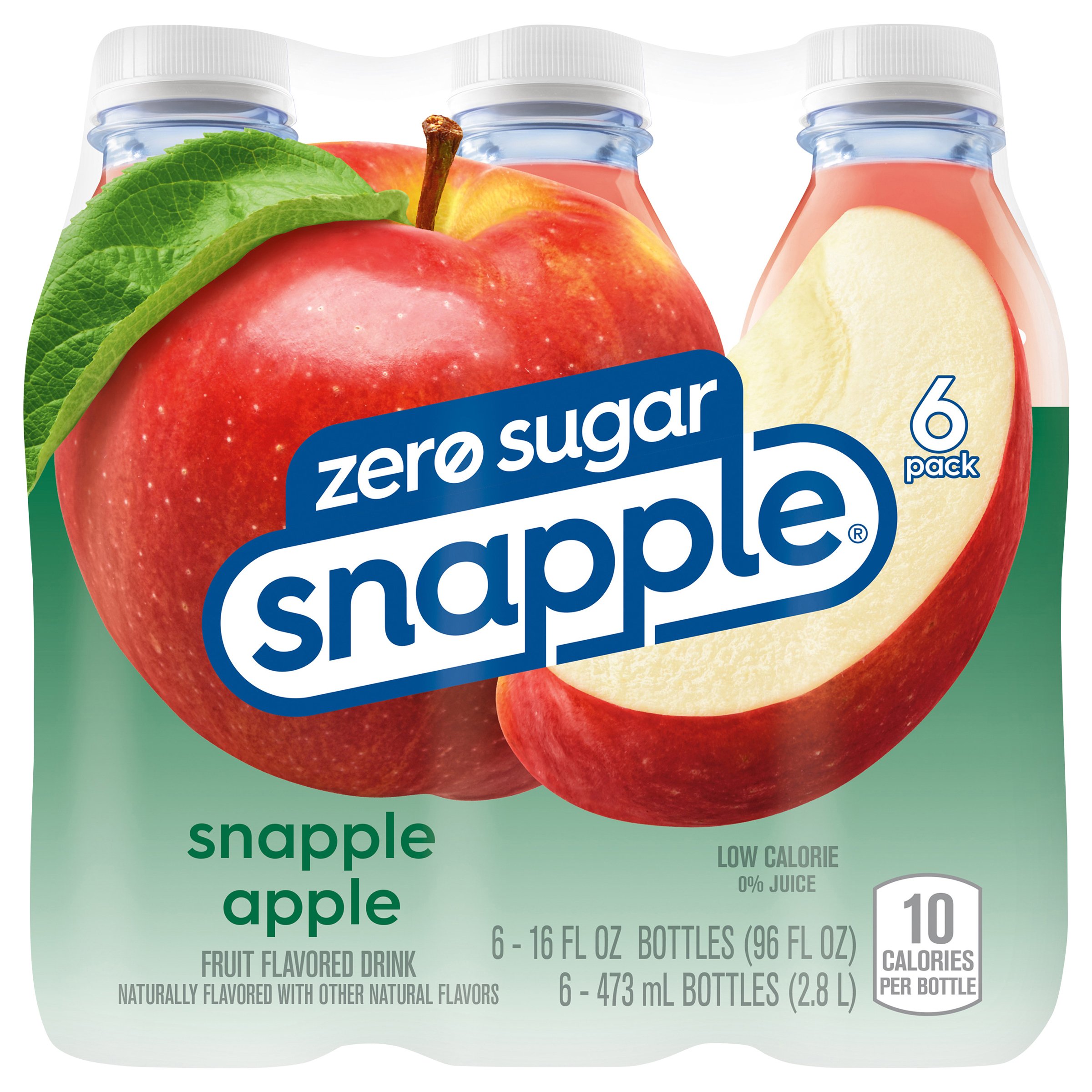 Snapple Zero Sugar Peach Tea, 16 fl oz recycled plastic bottle