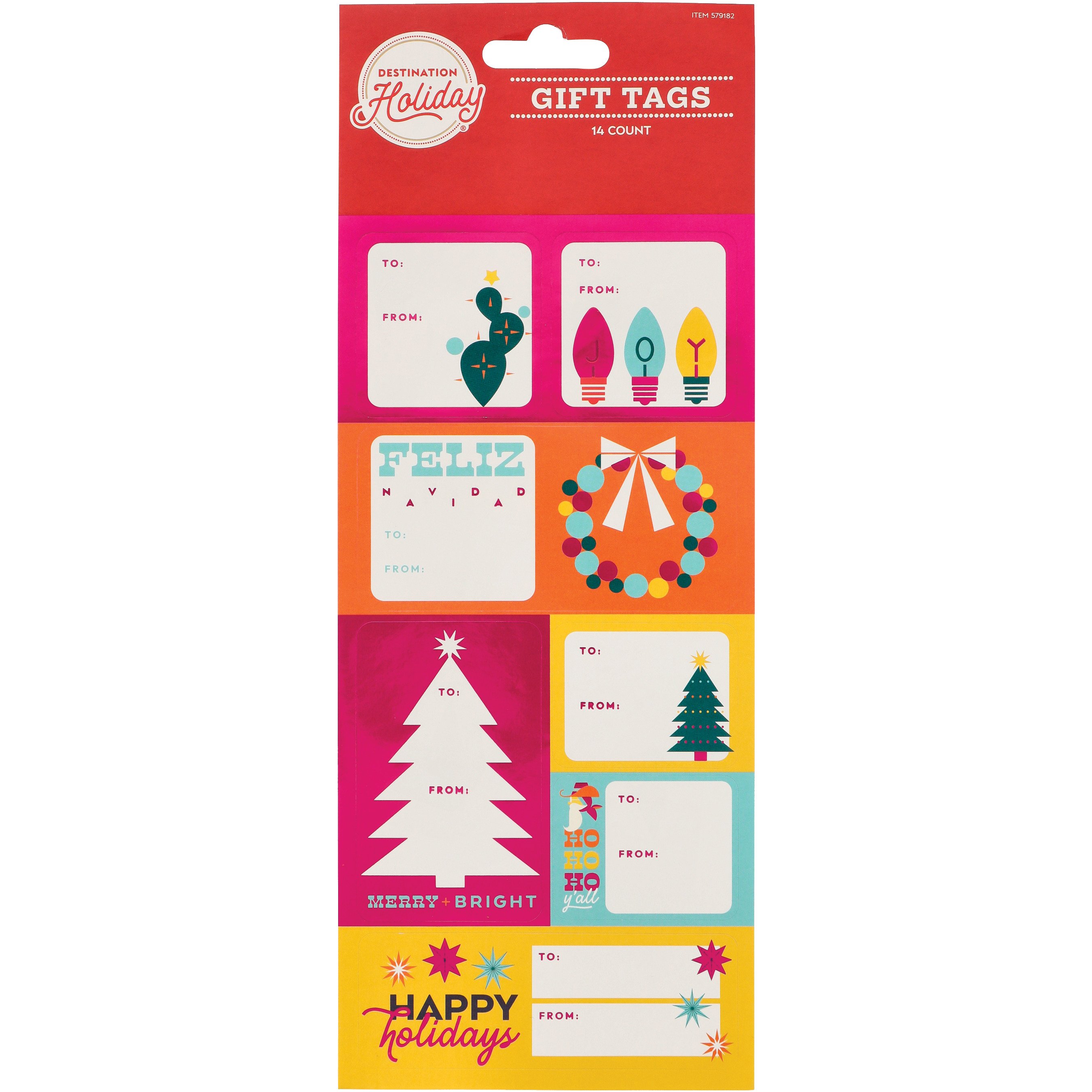 Destination Holiday Christmas Adhesive Gift Tags Shop Gift wrap at HEB