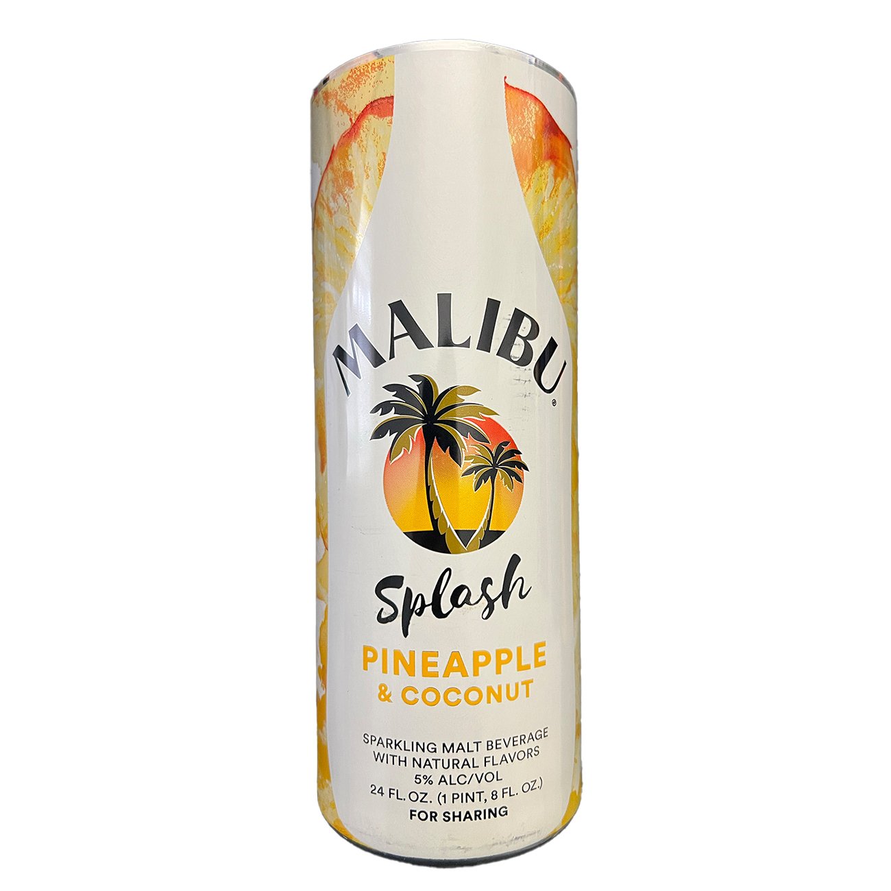 Malibu Splash Pineapple & Coconut Sparkling Malt Beverage - Shop Malt ...